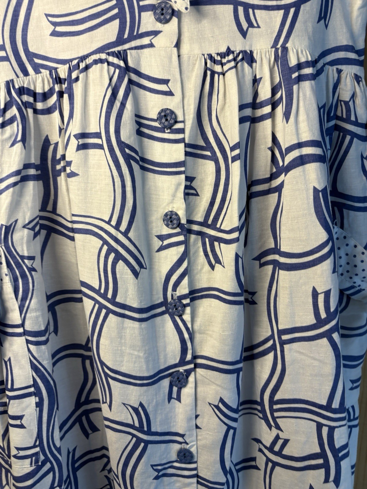 VTG COTTAGECORE Sailor Collar PRARIE Rococo Dress Girls XL WOMENS 2XS EUC LINEN