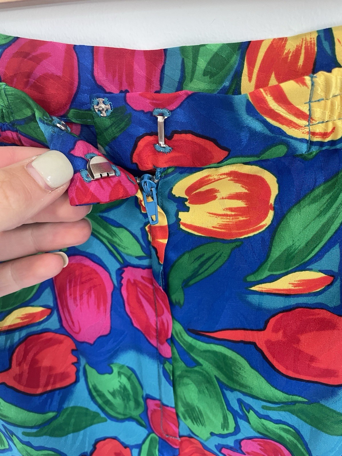 Vintage Papell Boutique Floral Tulip Skirt Suit Set Summer Chic Sz 10 Midi Skirt