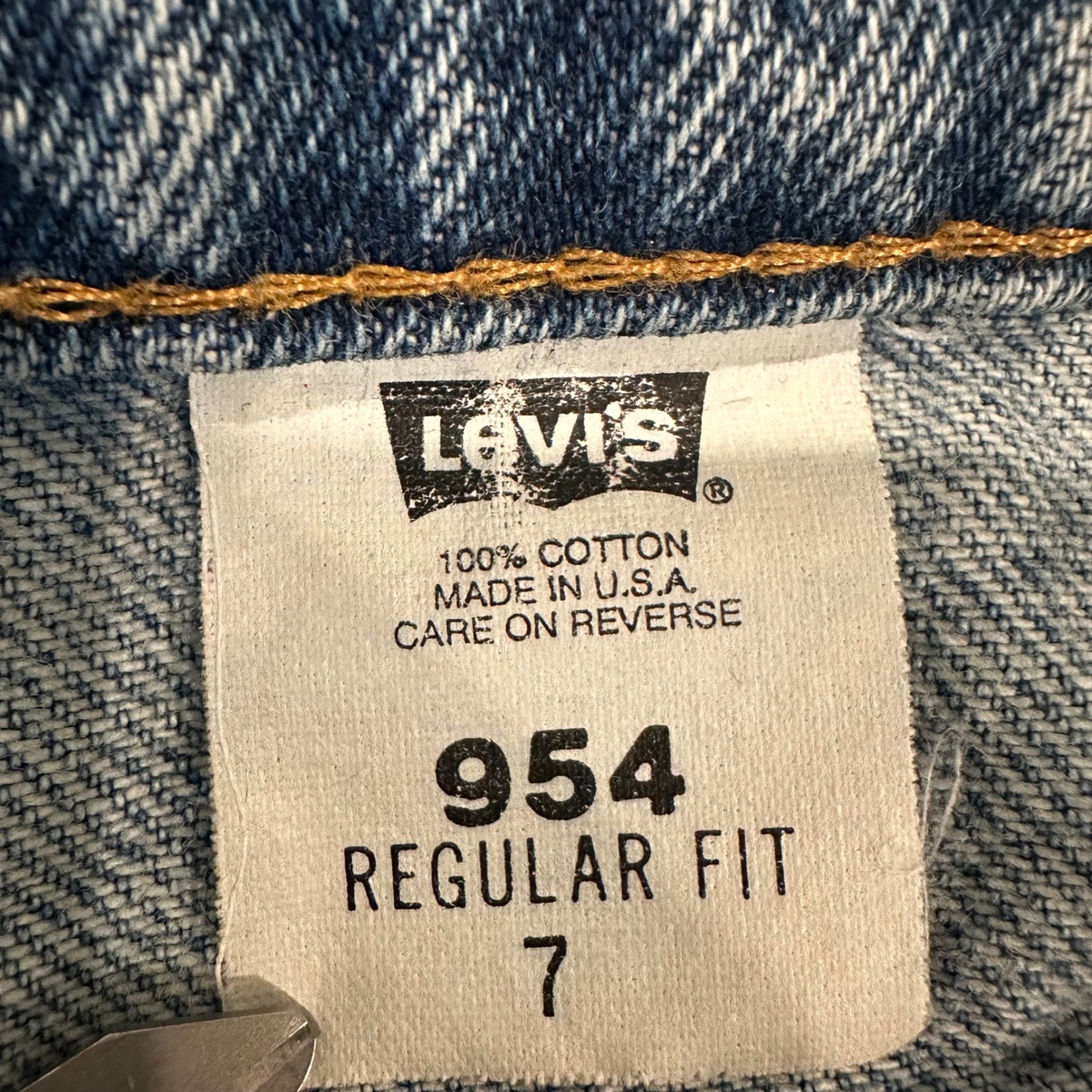 Vintage Levis Orange Tab Shorts Size 7 High Rise 100% Cotton Denim Cutoffs 1995