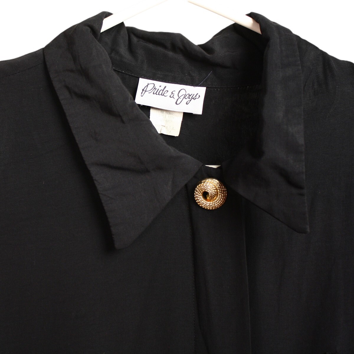 Vintage Pride & Joys Shirt Black Rayon Embroidery Plus Size 24 B54 W54 – Hey Viv