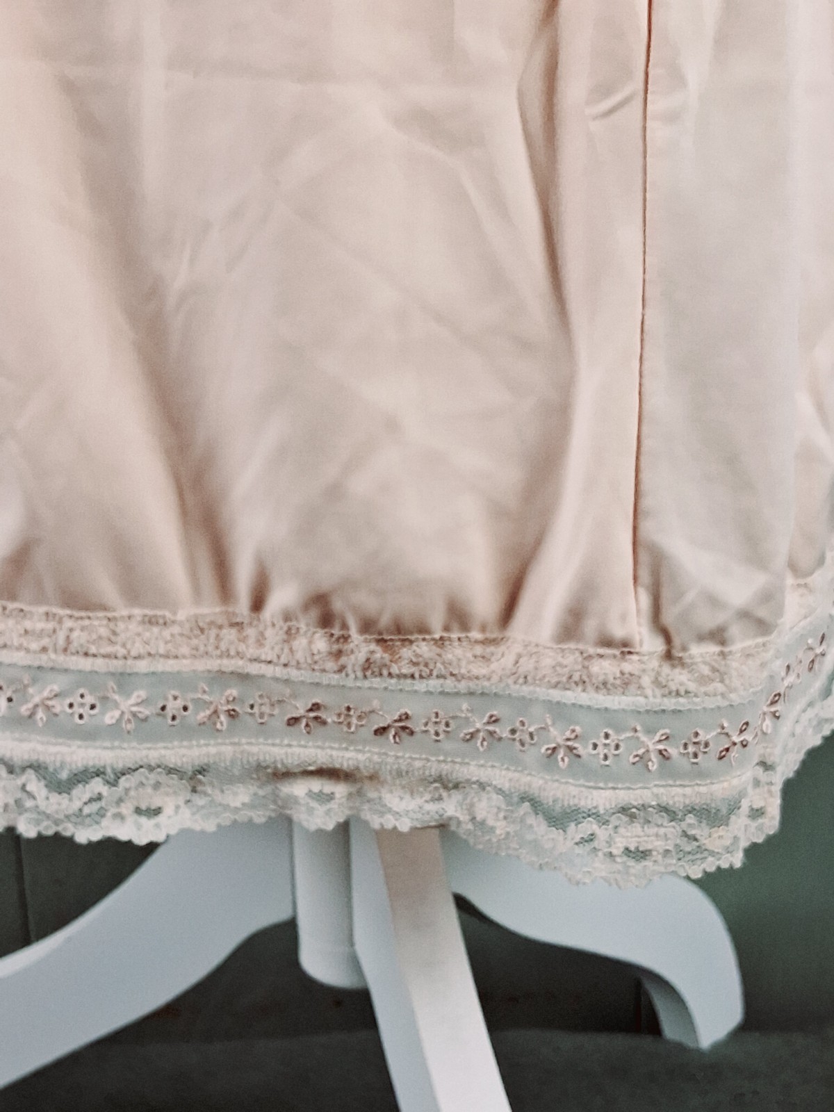 Vintage Gaymode Penneys Slip S 32 Nude Lingerie Fairy Coquette Lace Midi 60s