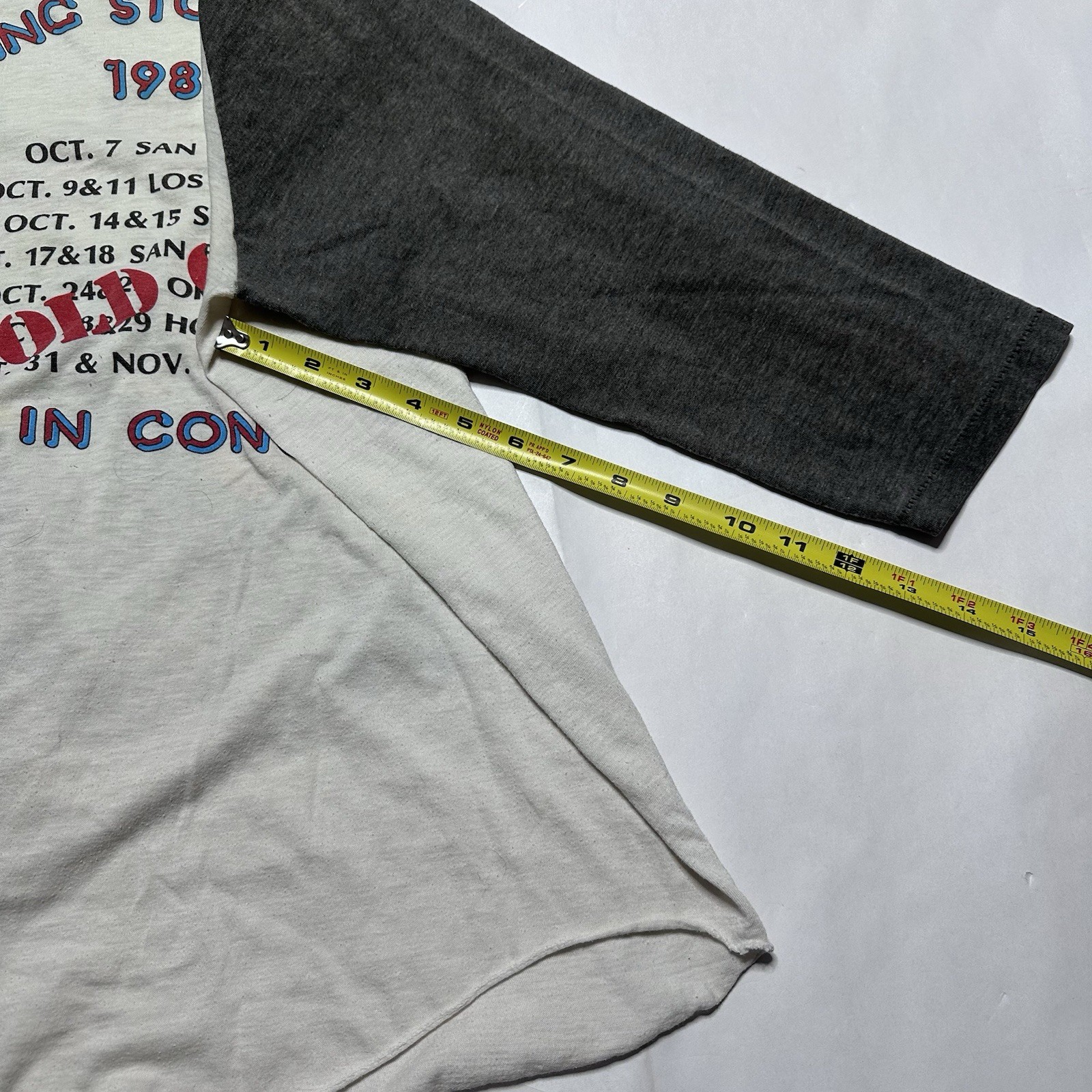 Vintage 1981 Rolling Stones Tour Baseball Shirt SOLD OUT Dragon Authentic Large