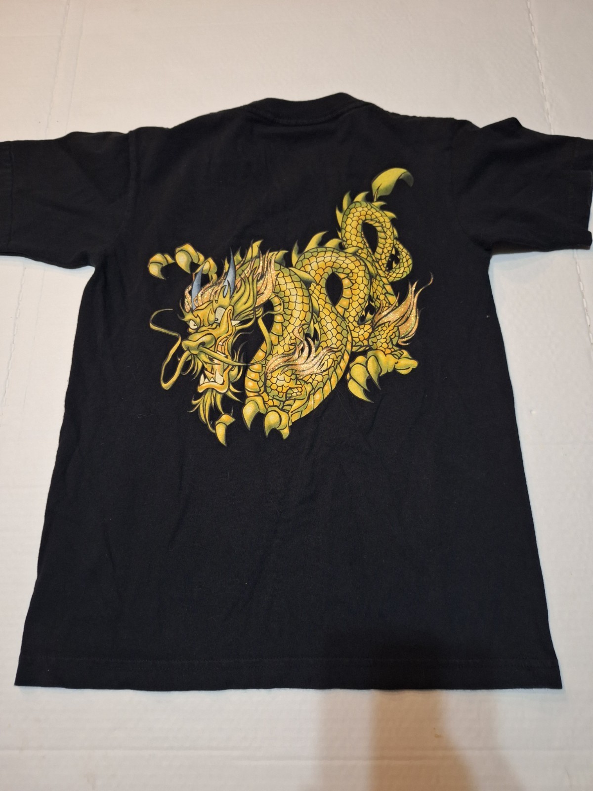 VTG Rare Flamehead Jnco Dragon Double side Skater Girl shirt Jr small