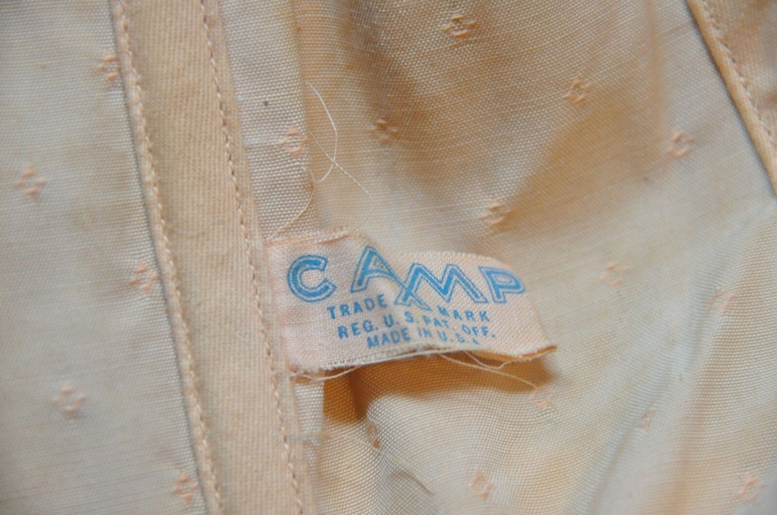 Vtg 20’s Camp Peach Pink High Line Double Fan Lace Up Corset Girdle