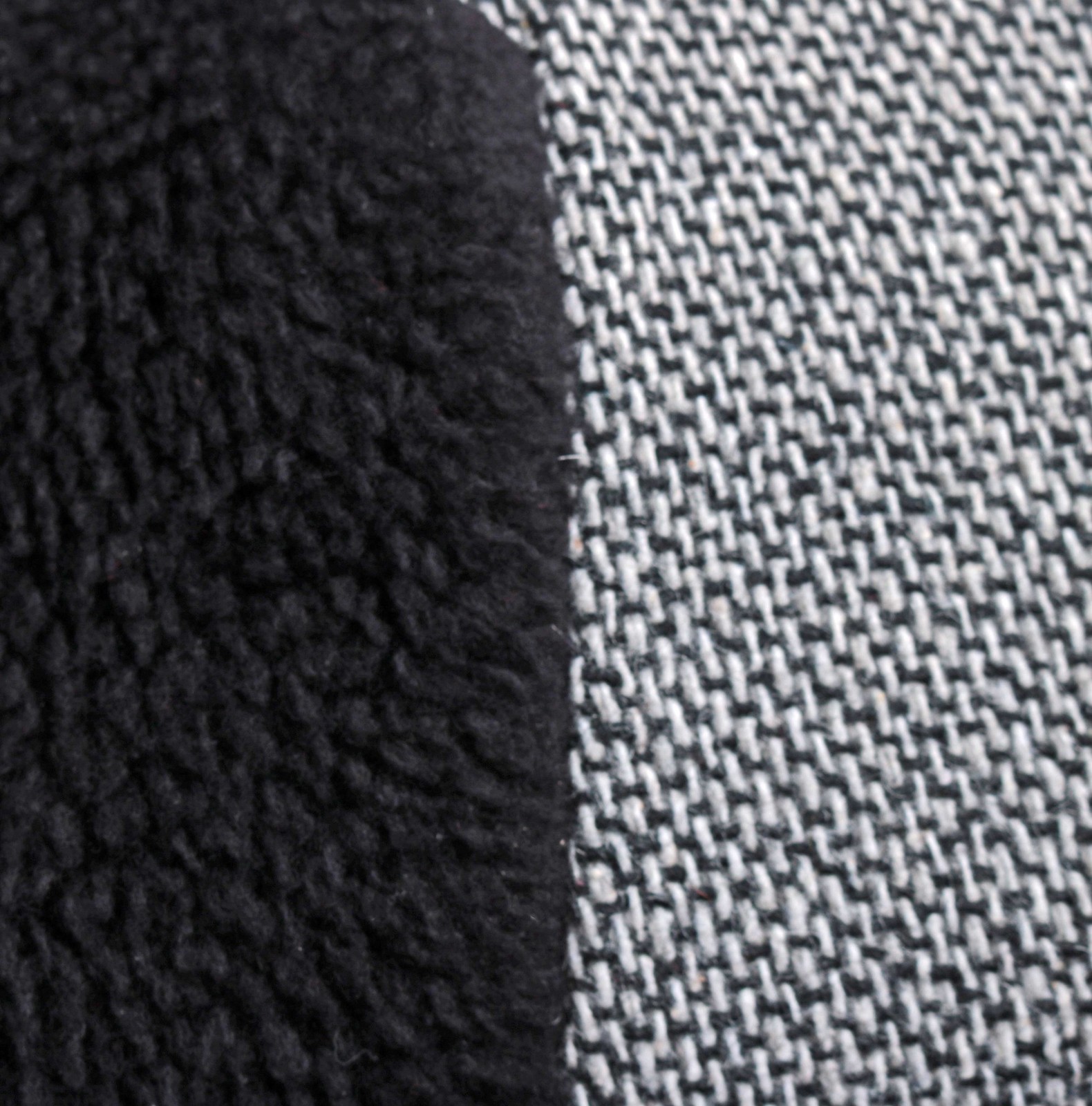 1970s Vintage Black/White Wool Tweed Cape Cloak Faux Sherpa Lining Fall S/M/L