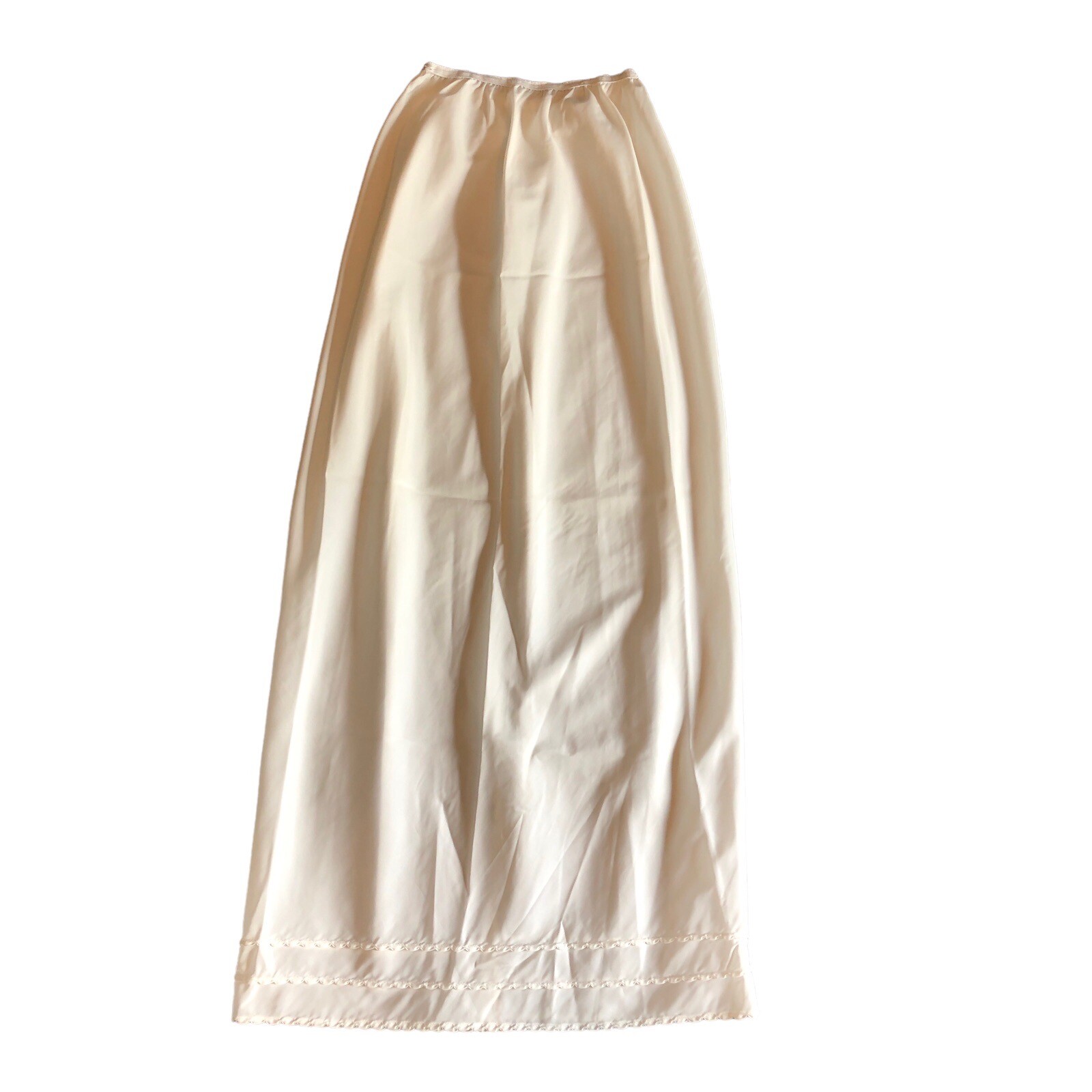 Vintage The SNIP-IT-SLIP w/Trim Lines Half-Slip w/Slit Ivory 30″W 37″L SMALL