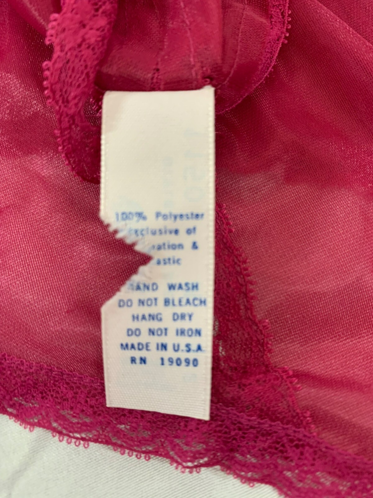 Coquette VTG OLGA 1980s Sheer Magenta Lace Teddy Lingerie Size M Style 1150