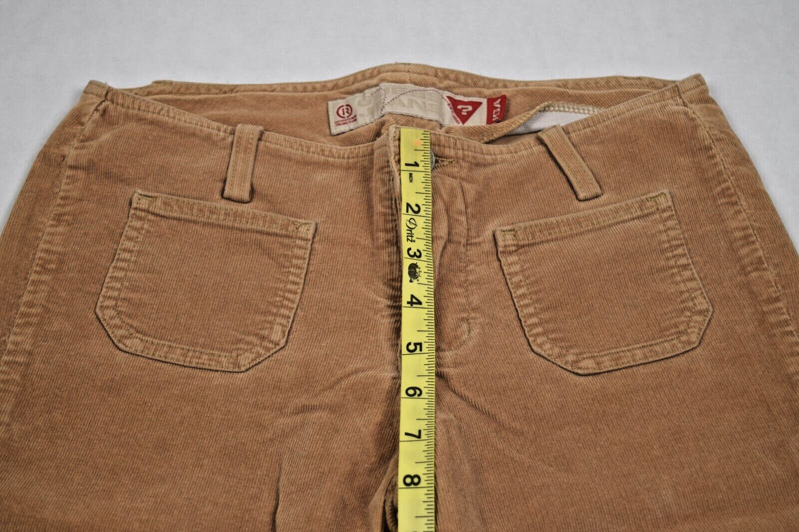 Vintage Guess Pants Corduroy Flare Leg Size S/M 90s Golden Beige Soft