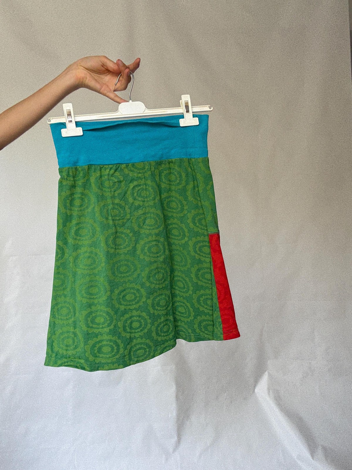 Eclectic Desigual Cotton Skirt with Vibrant Patterns and Patchwork – Bohemian St