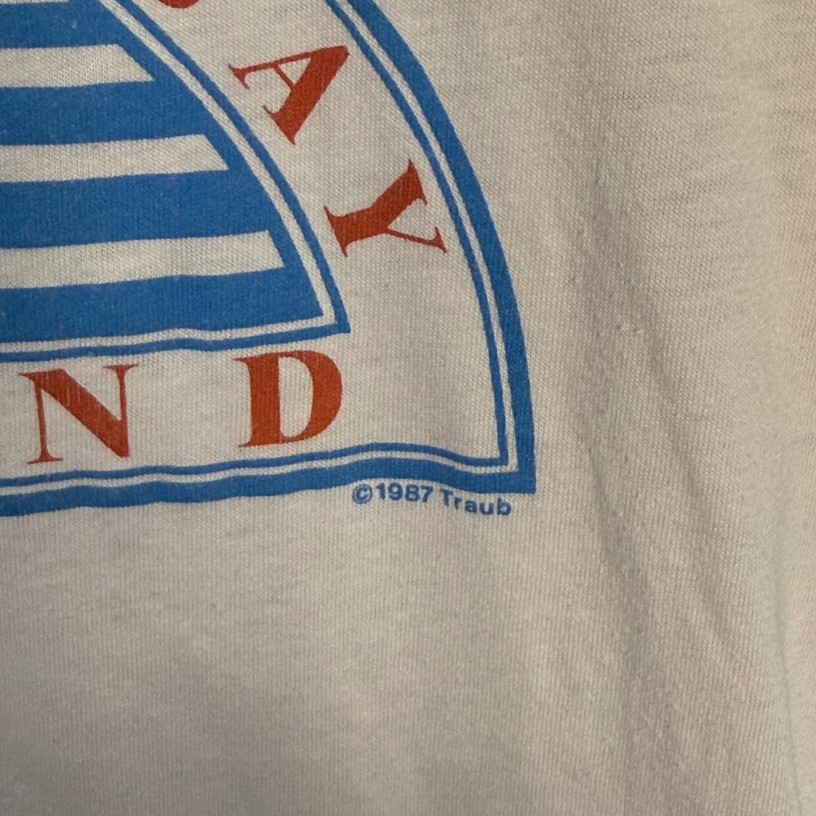 Vintage Chesapeake Bay T-Shirt Womens L Pink 1987 Sailboat 80s Single Stitch