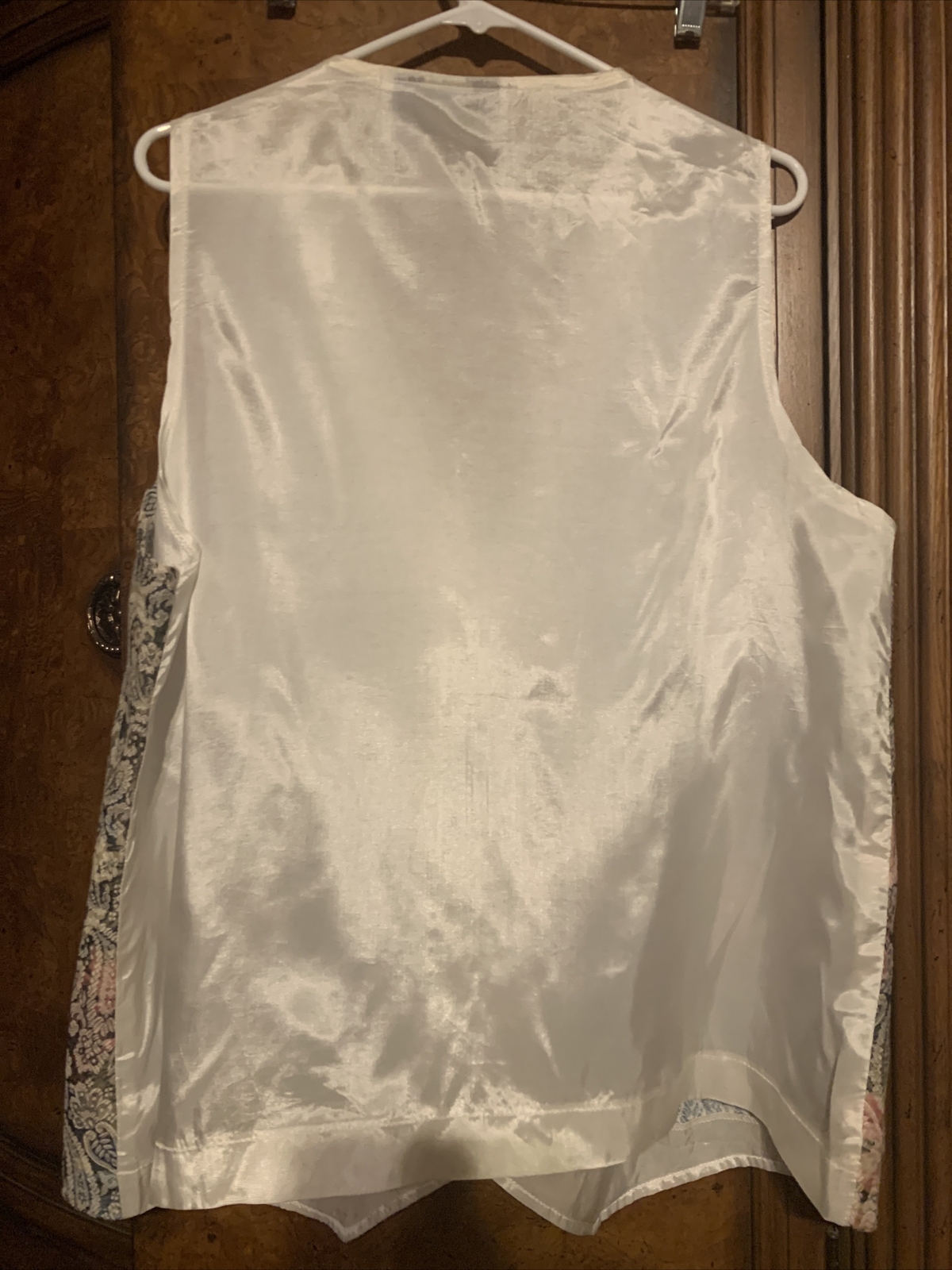 Vintage Golden Touch Cream Peach Gray Vest WOMAN’S Size 2XL