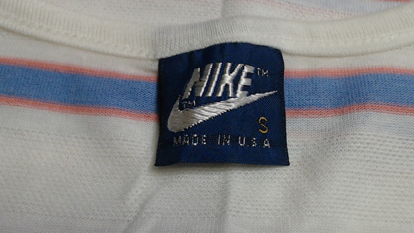 Vtg 80s Nike Shirt Womens S Grey Swoosh Blue Tag Sleeveless NWT White w/ Stripes