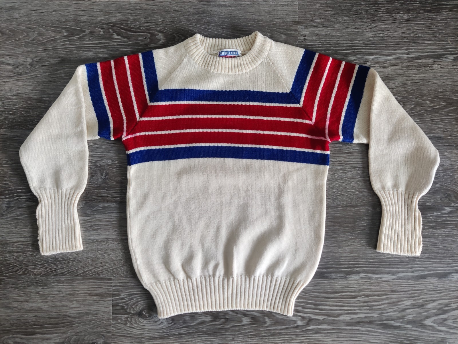 Vintage Red/Blue Wool Cheerleading Sweater Size 34 Cheerleader Supply Co.