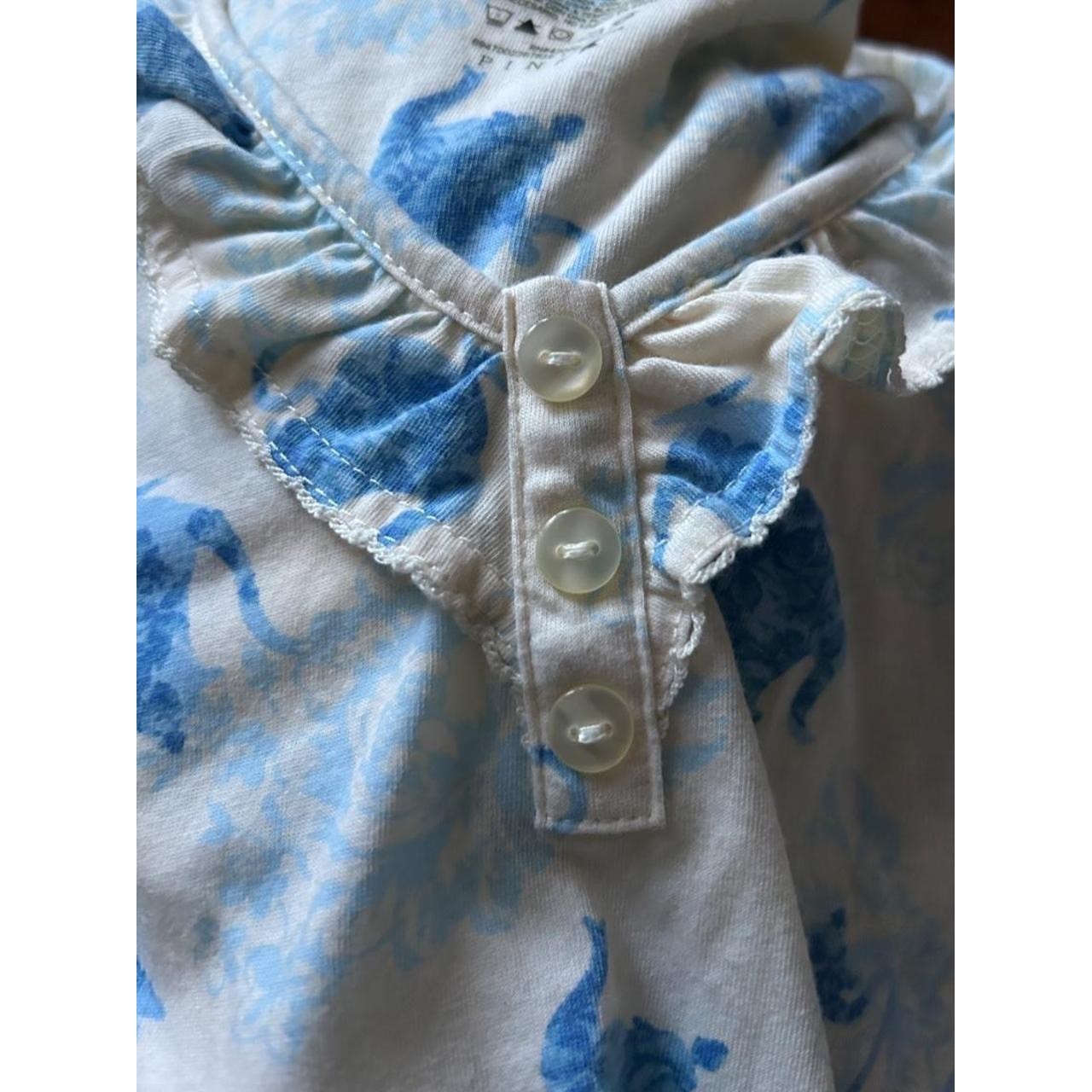 Cottagecore Floral Toile-Style Romantic Soft Girl Teapot Coquette Sleep Dress XL