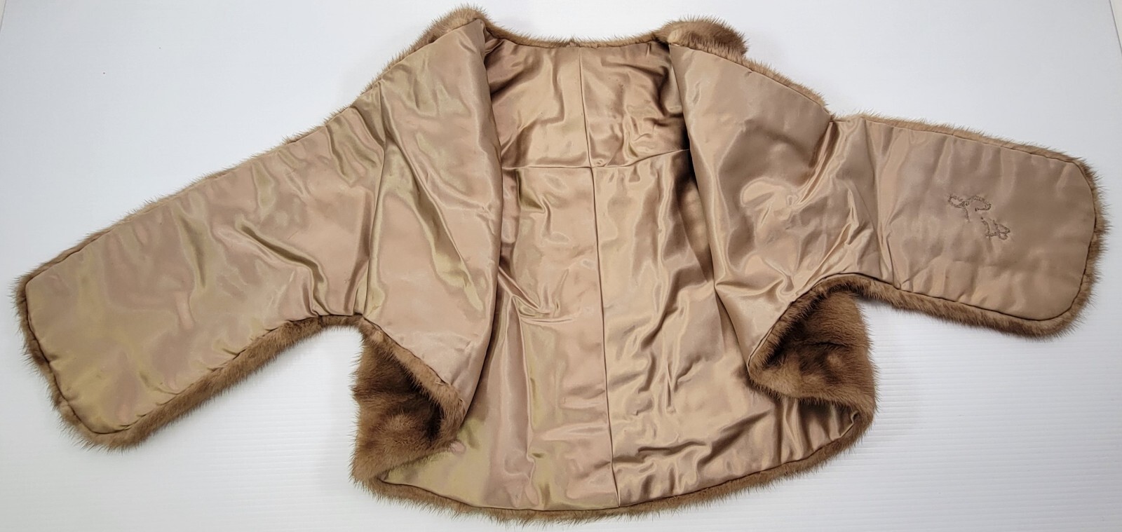 N) Vintage Mob Wife Era Women Over the Shoulder Collar Fur Stole Shawl Vest