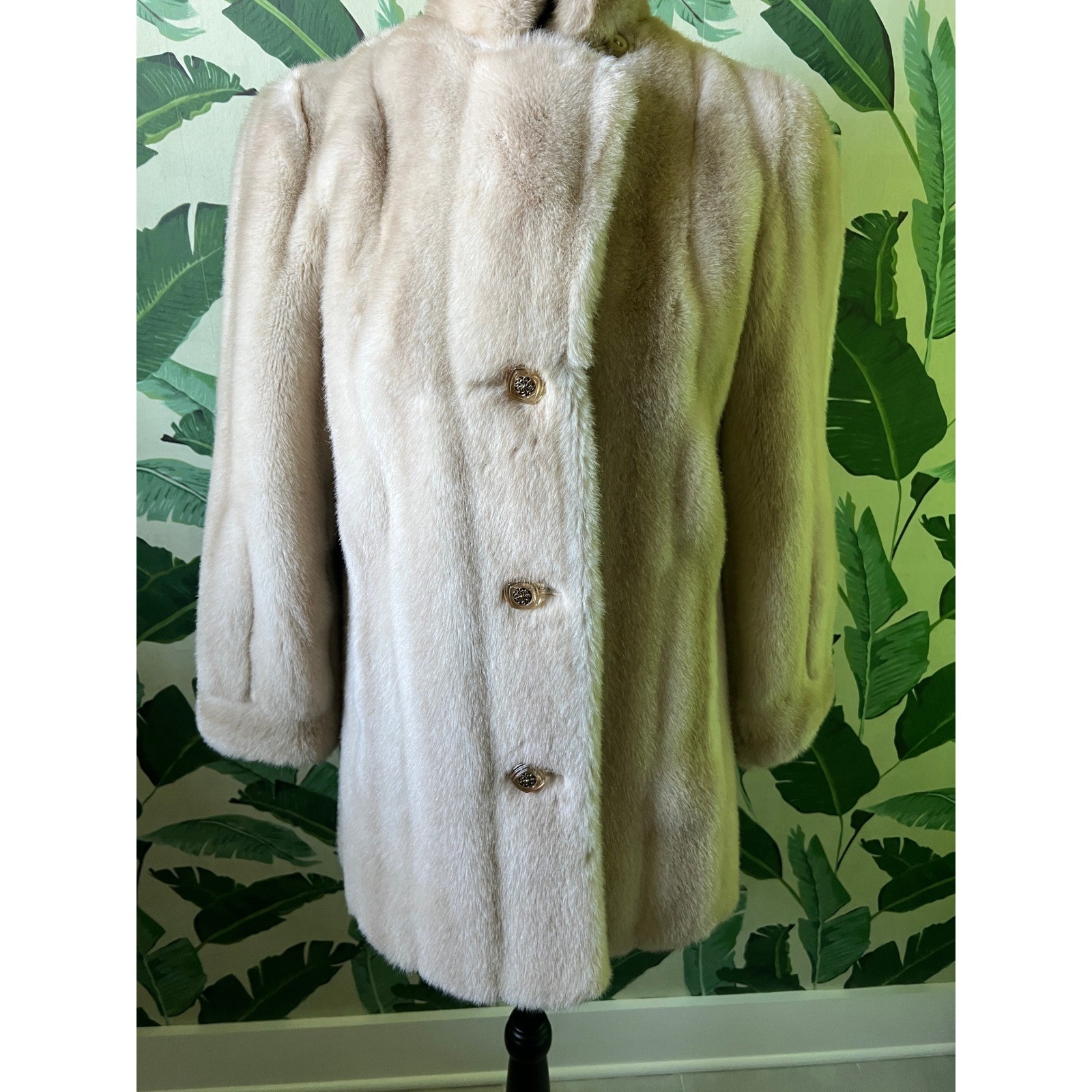 Russel Taylor Mincara Faux Fur Coat Women Small Cream