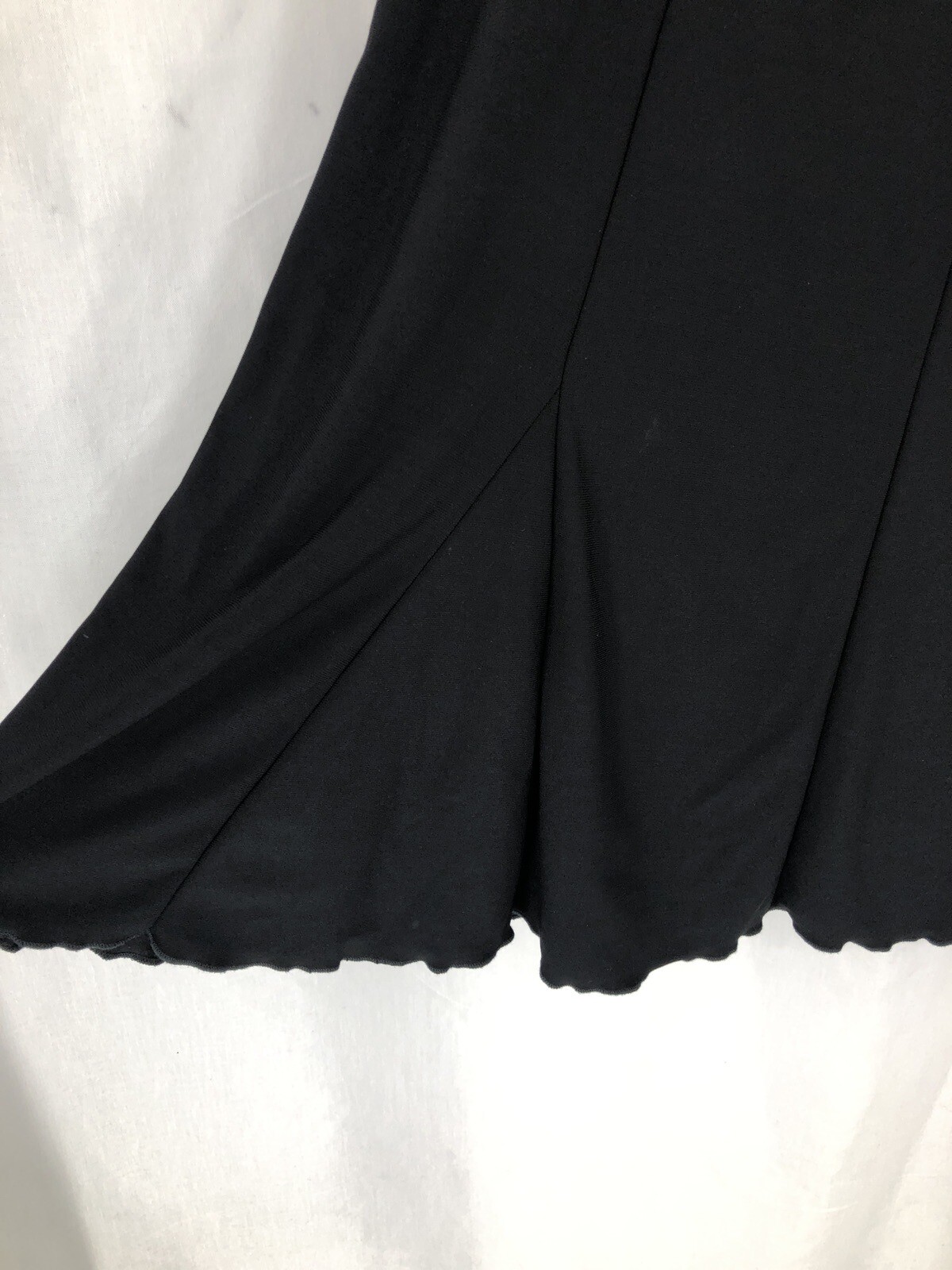 Vintage Janana’s Black Elastic Waist Flare Panel Skirt 7180 Medium USA