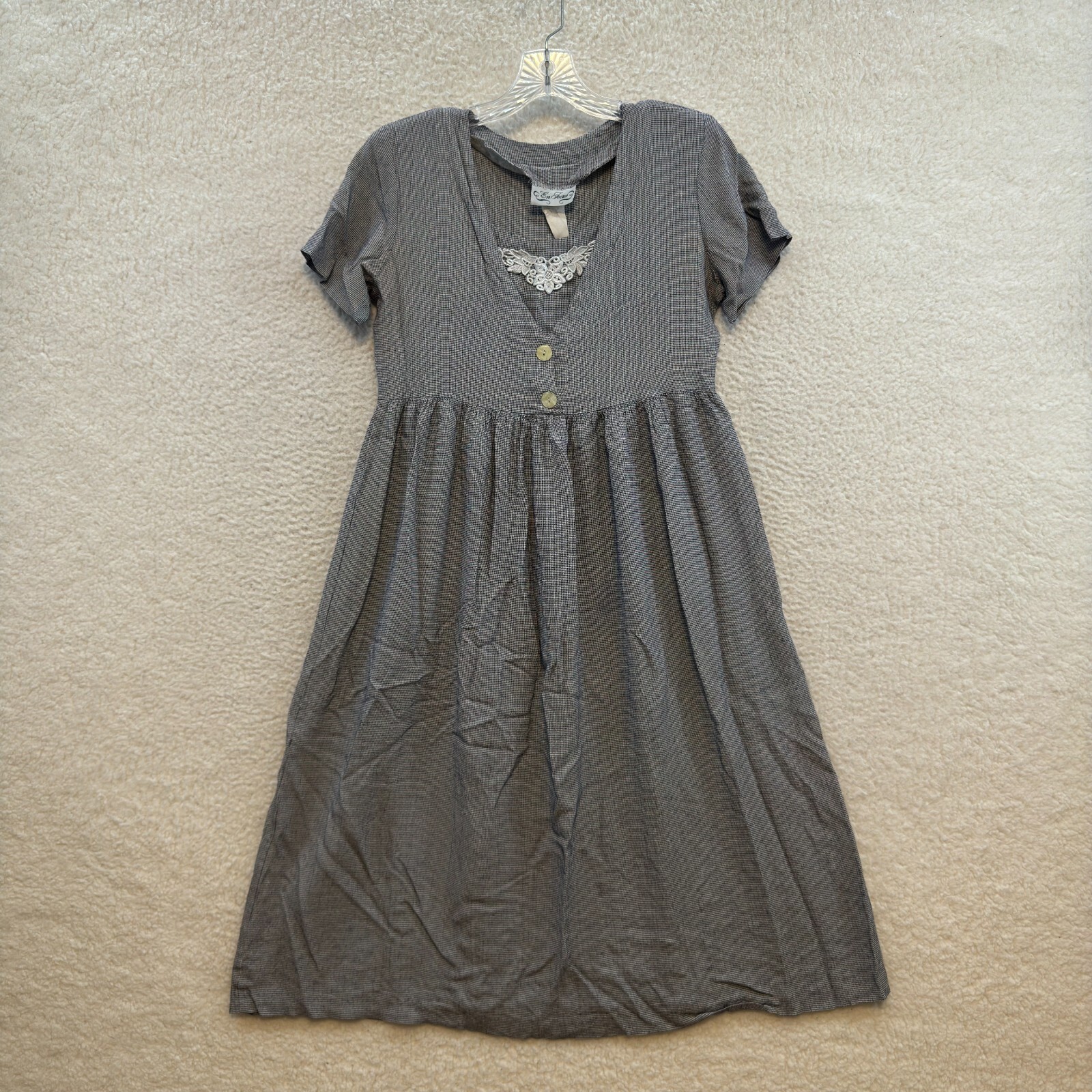 90s Vintage Midi Dress Large Prairie Cottagecore Coquette Edwardian Grandma