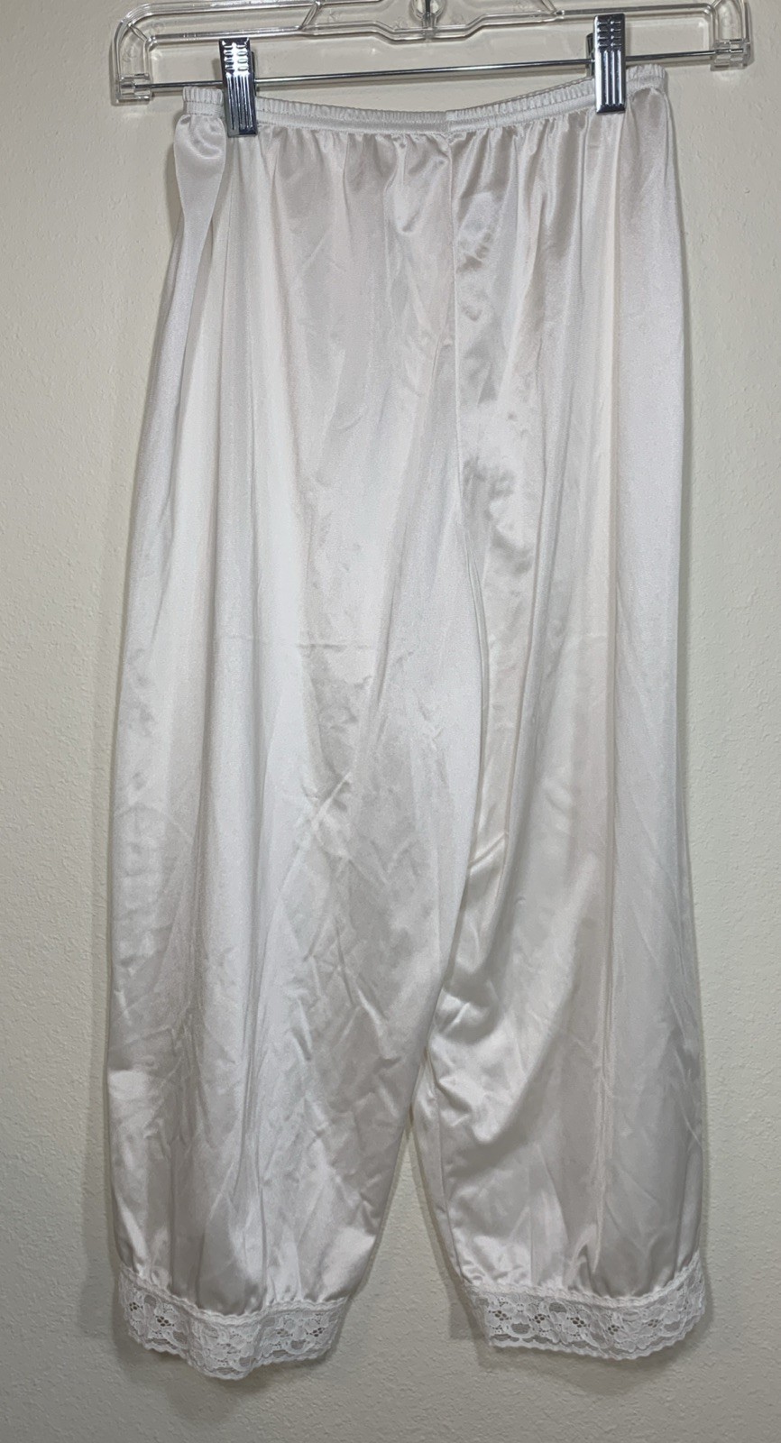 Vintage Vanity Fair Women’s Ivory Nylon Laced PJ Pettipants Small