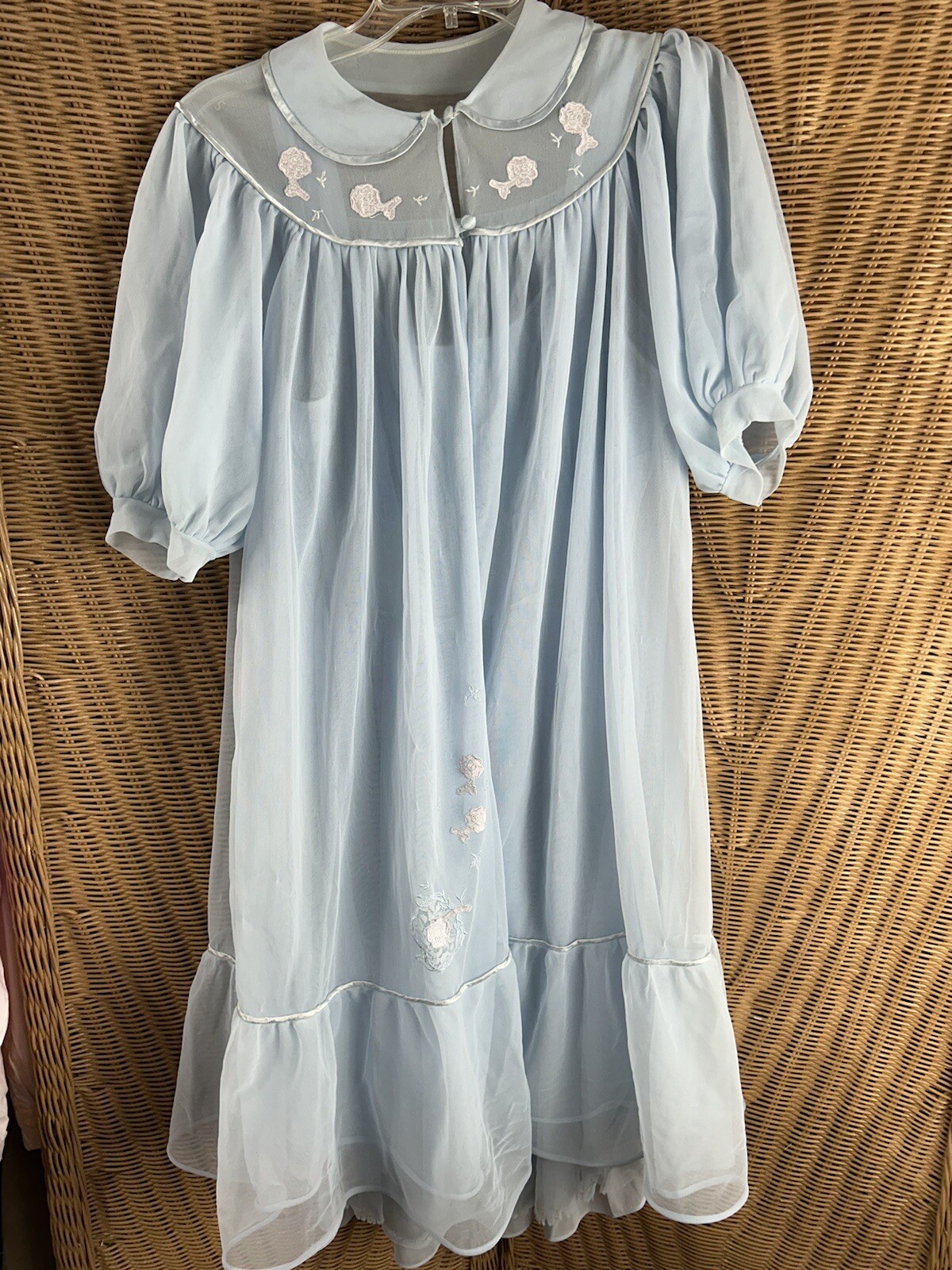 Charmode Vintage Blue Nightgown And Robe Small Sz 36
