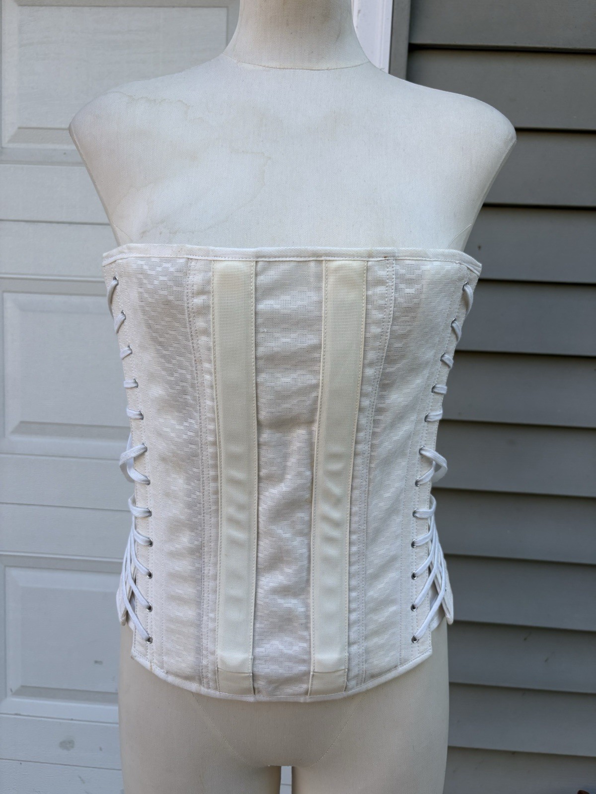 Vintage 1970s lace up Fan Medical Corset Girdle Brace Cosplay W Up To 35