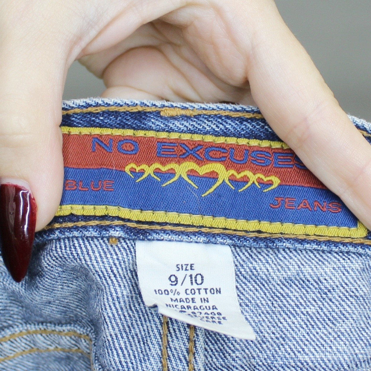 Vintage 90s Denim Cut off Shorts by No Excuses Blue Jeans