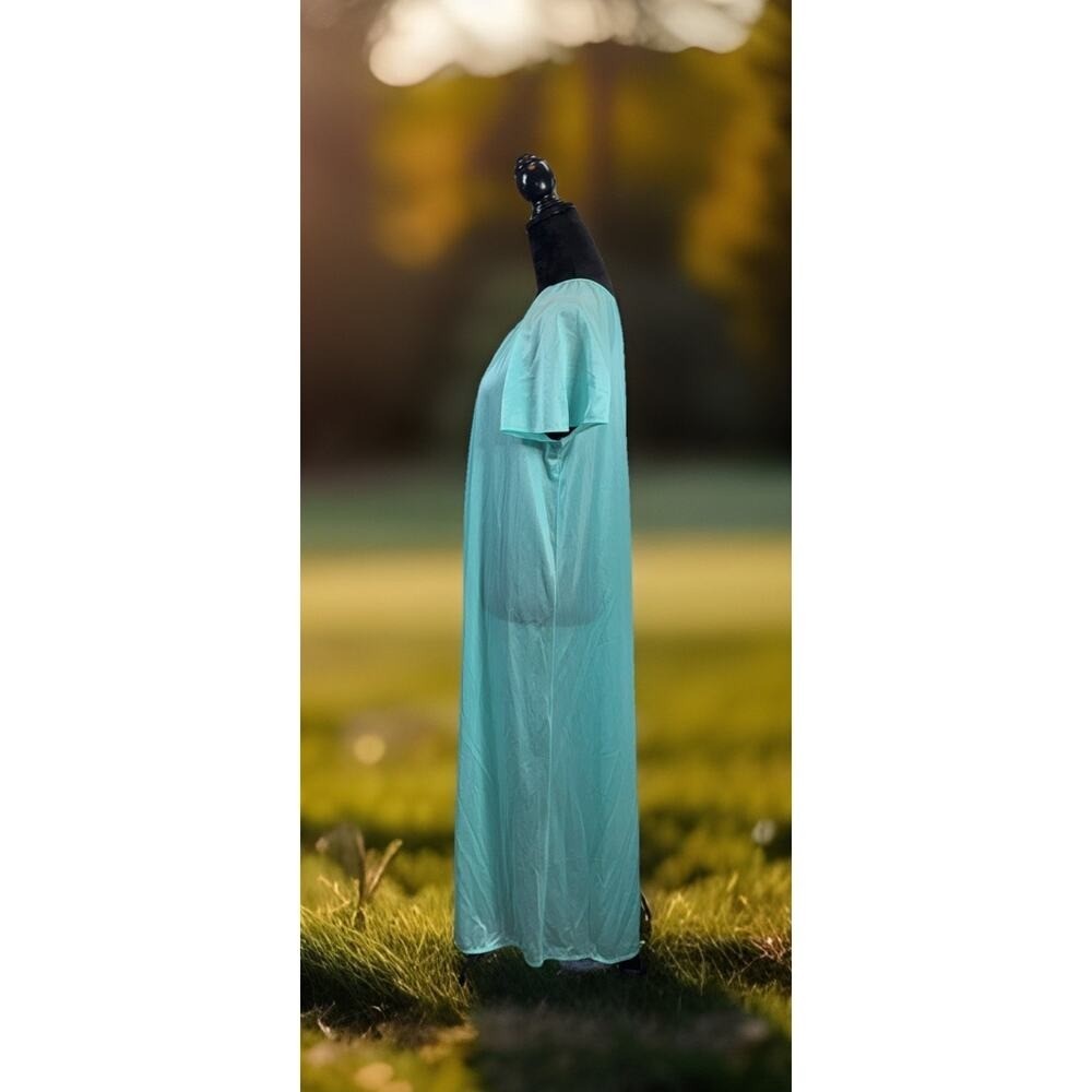 Vintage Sears Sheer Blue Nightgown One Size Cottagecore Grannycore