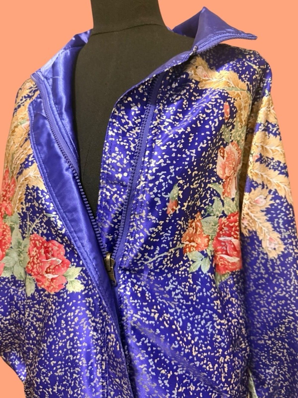 Vintage Nicole By J Farah Imports Satin Bomber Jacket