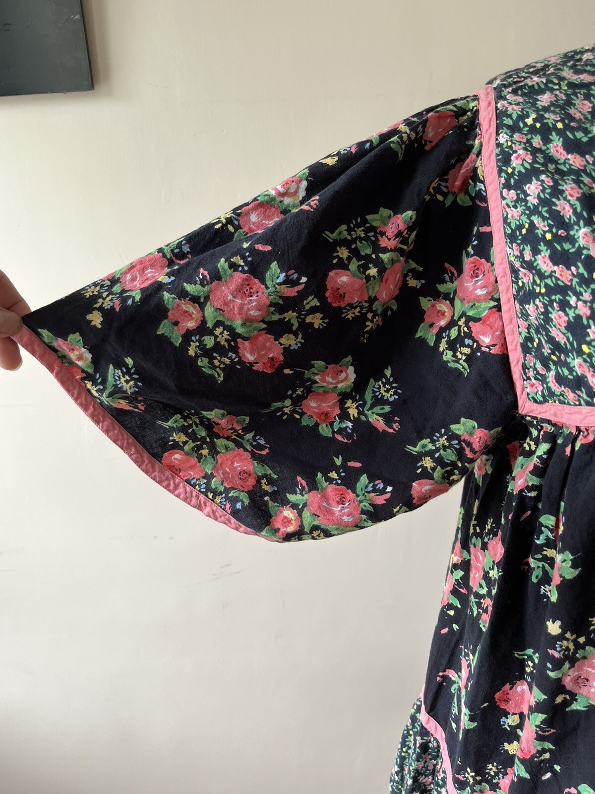 Vintage Cottage Core Prairie Patchwork Floral Dress Sz 8/10 Like Gunny Sax
