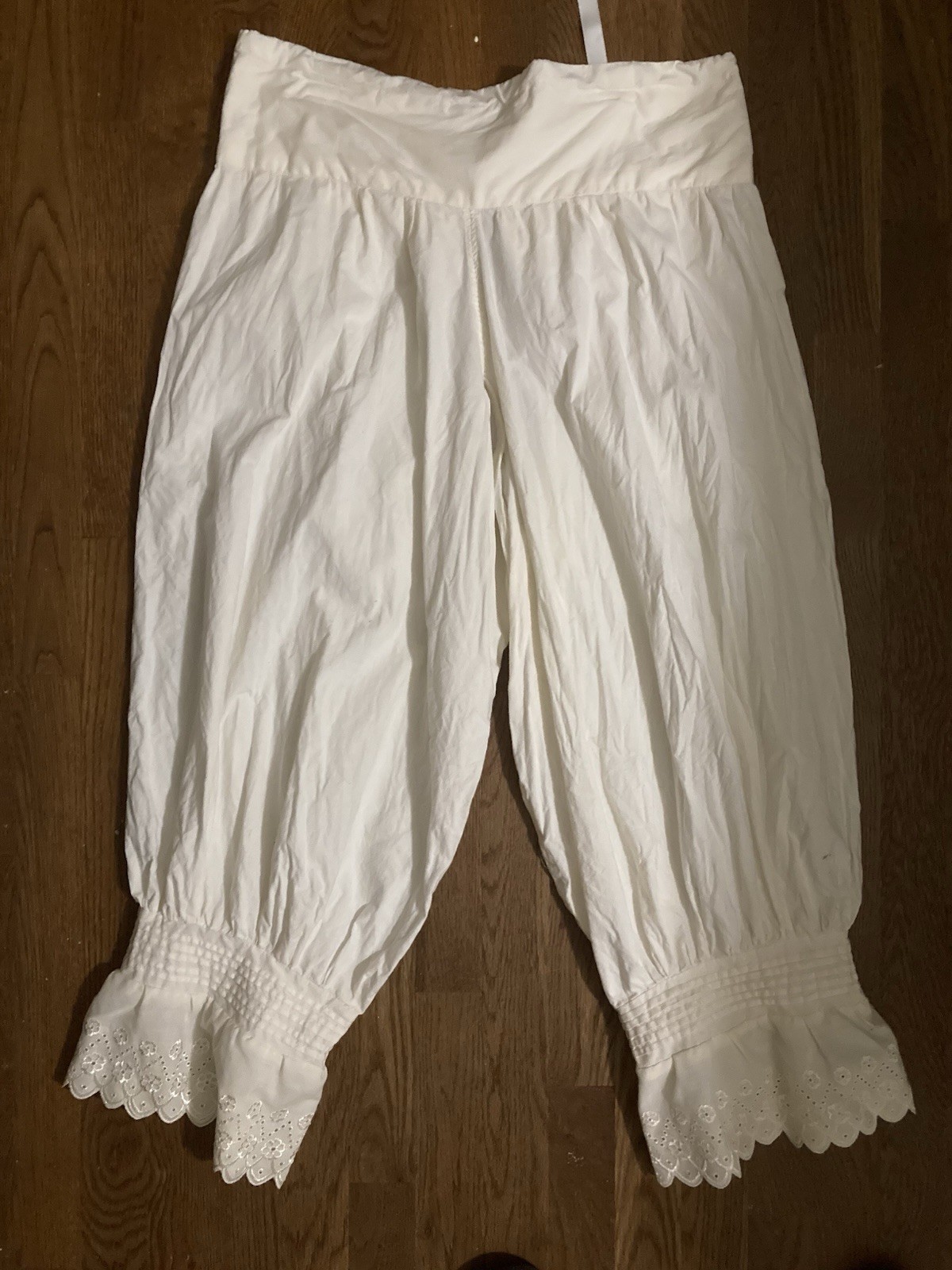 Vintage Victorian Ivory Ruffle Lace Bloomers Pantaloons Reenactment Clothes