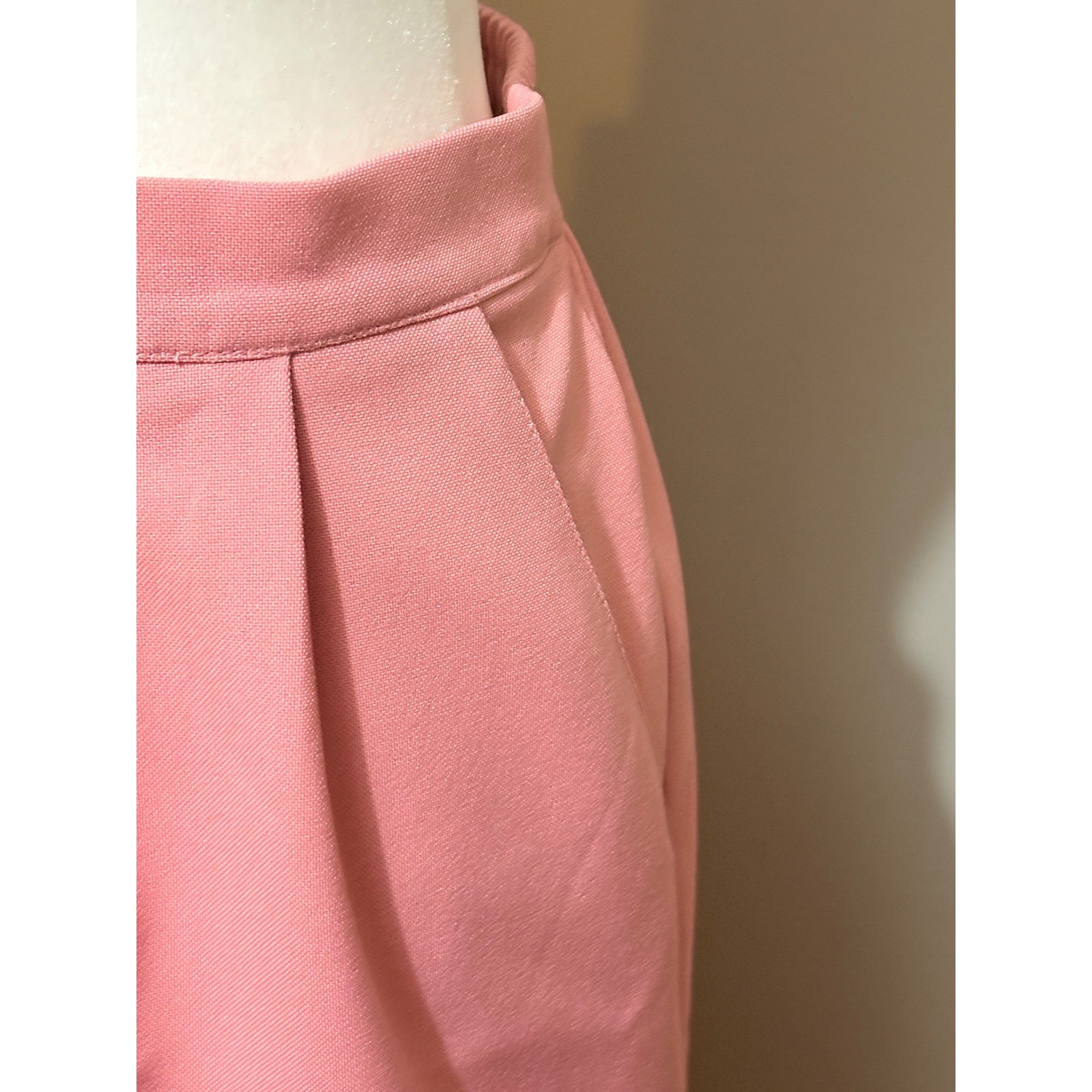 VTG Nikki Southern Pink Cream Floral Embroidered Sweater & Midi Skirt Set XL 18