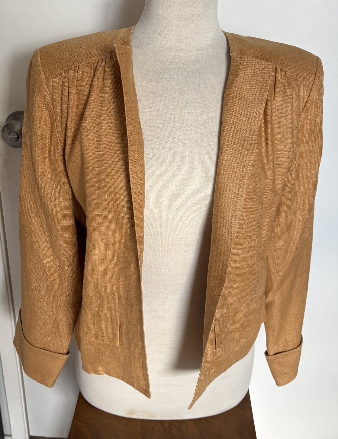Yves Saint Laurent Rive Gauche Vintage 1980’s Evening Jacket Size 42 Silk Linen