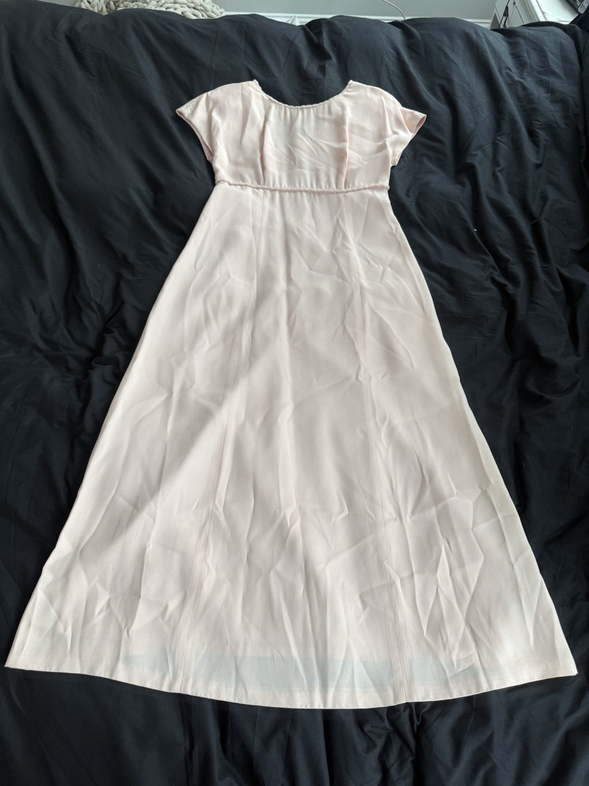DONNA RICCO Vintage Baby Pink Beaded Gown Size 8