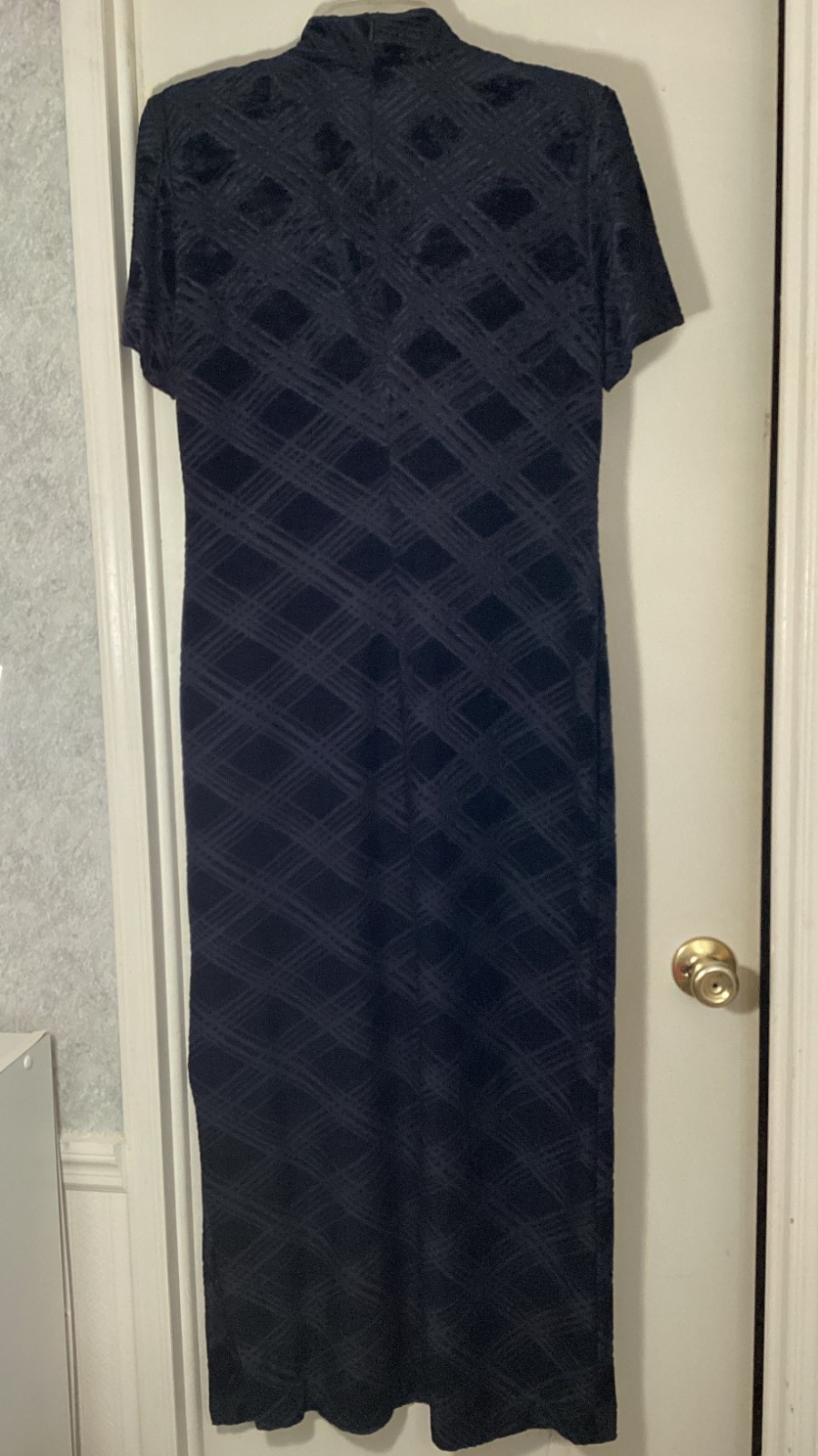 Vintage 1990s Donna Ricco New York Burnout Plaid Maxi Dress Whimsigoth