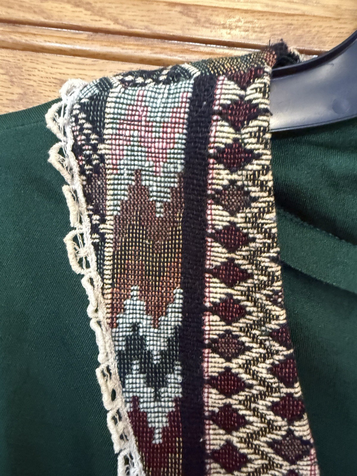 This Is Yours San Francisco Vintage Green Tapestry Maxi Dress Small? See Measure