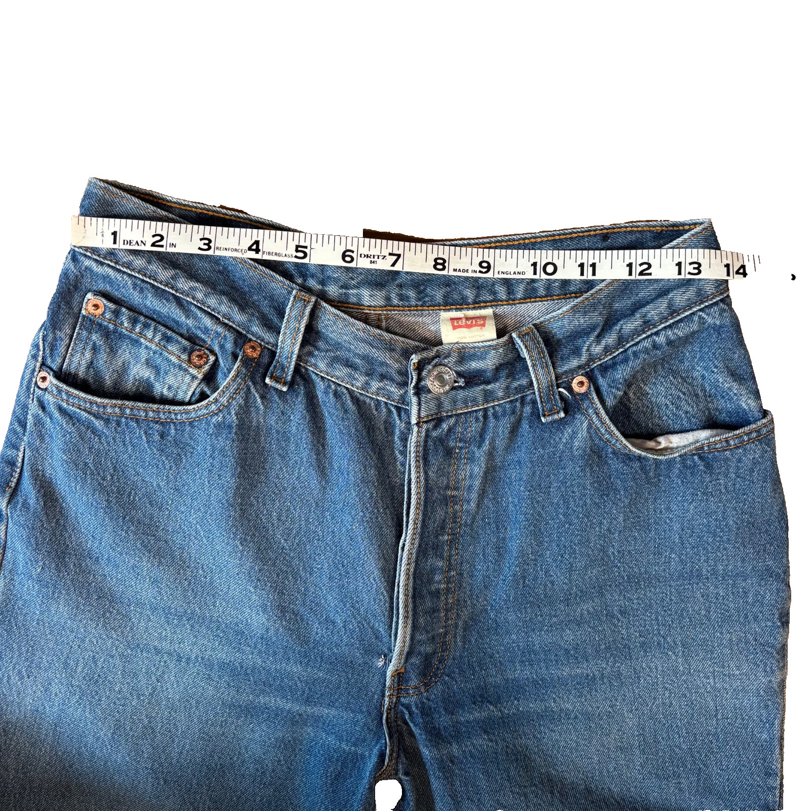 VTG Levi’s 501 Jeans 80s High Waisted Tapered Women’s 28×28 Med Wash Made in USA