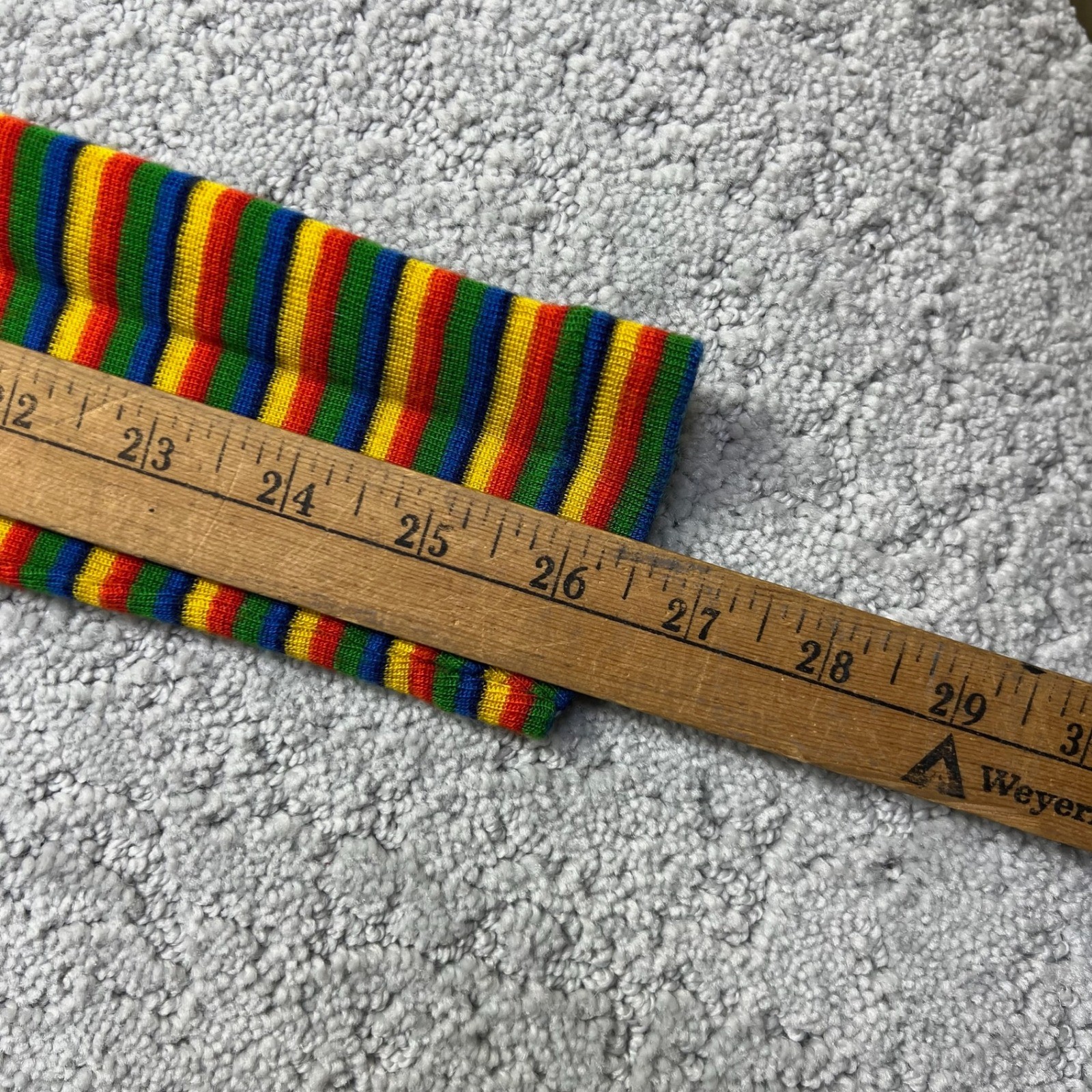 VINTAGE Rainbow Striped Mock Neck Quarter Zip Knit Top Women S? Multi Longsleeve