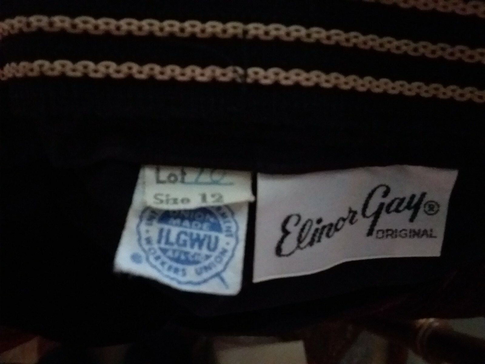 Vtg Elinore Gay Maxi Skirt Black Velvet Embroidered Flowers Waist 28″