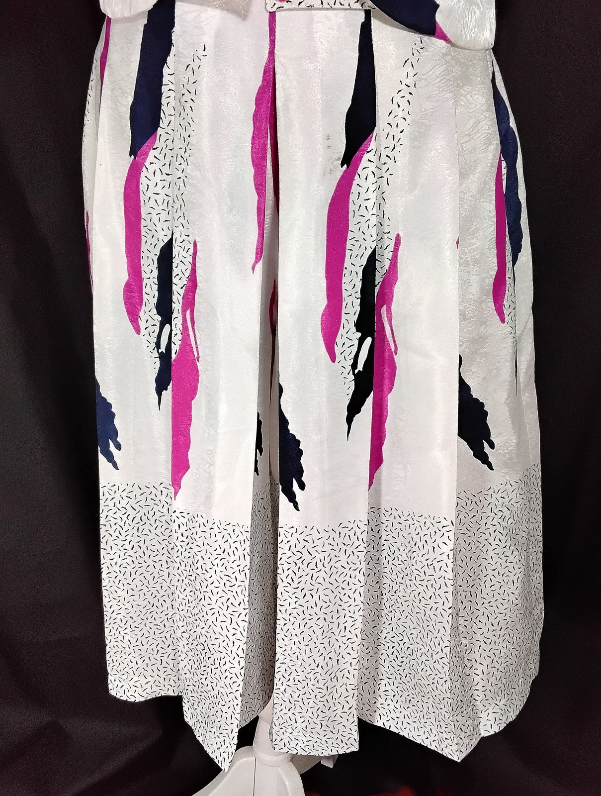 Vintage 80s Yamila Gaucho Pants and Blouse Set Abstract Pattern Sz S/M Mexico
