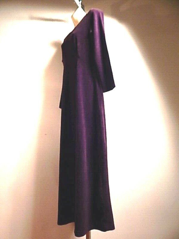 Vintage 1990s USA Outer Limits Empire Dress Burgundy Rust Northern Soul Gothic S