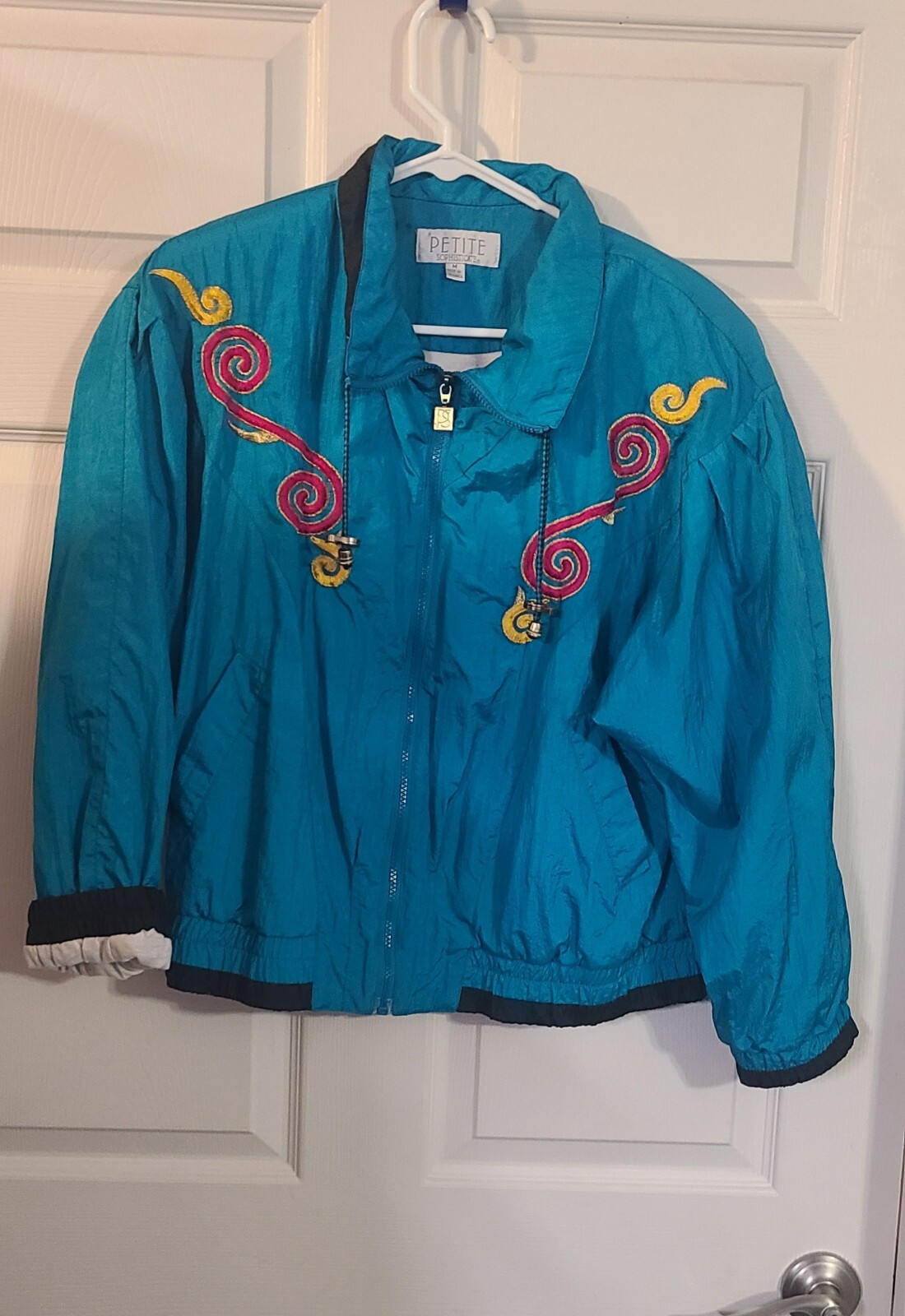 RARE petite sophisticated80s- 90s jacket vintage size large windbreaker,wild