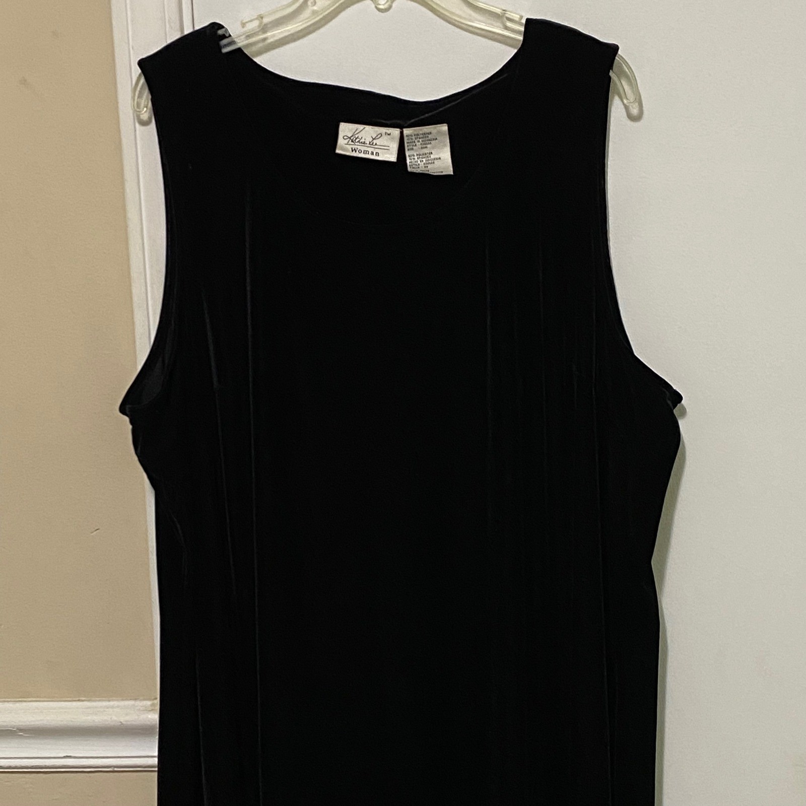Vintage Y2K Black Velvet Maxi Dress 24W Whimsigoth Christmas Holiday NYE Stretch