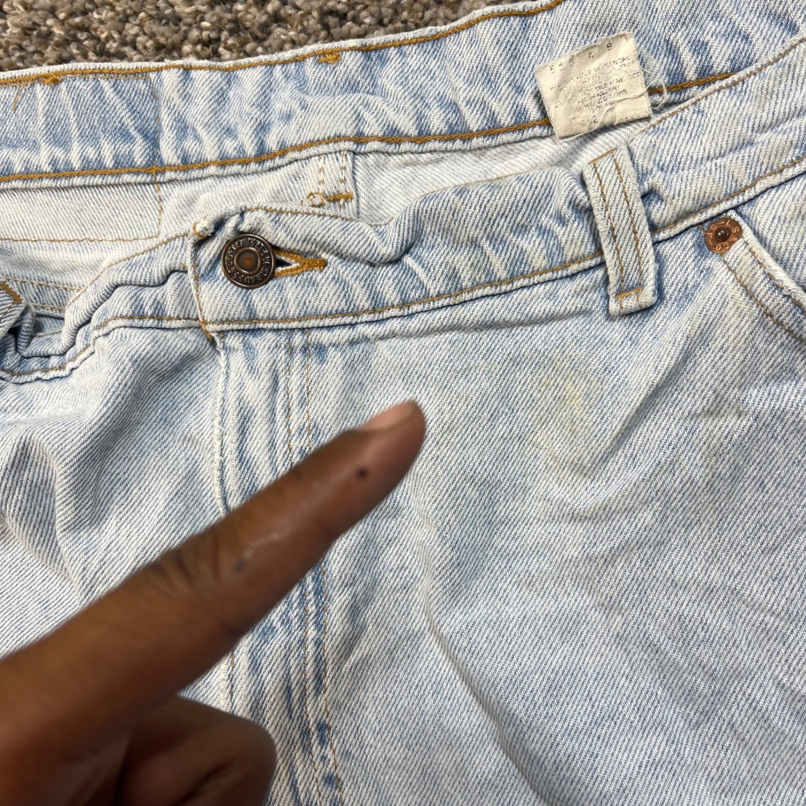 Vintage Levis 9922 Orange Tab Womens 36×30 USA Made Light Wash Tapered Mom Jeans