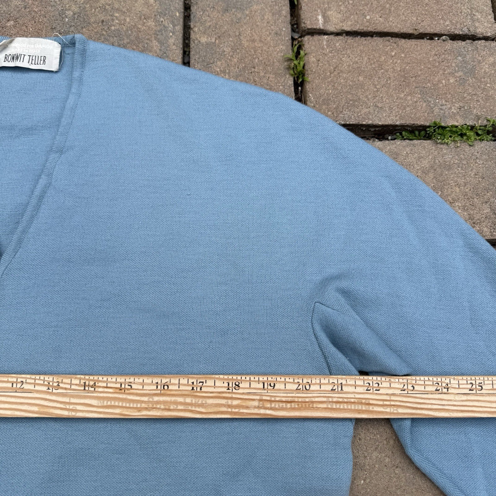 Vintage Francesca for Damon Blue Wool Sweater Bonwit Teller Made in Italy Size M