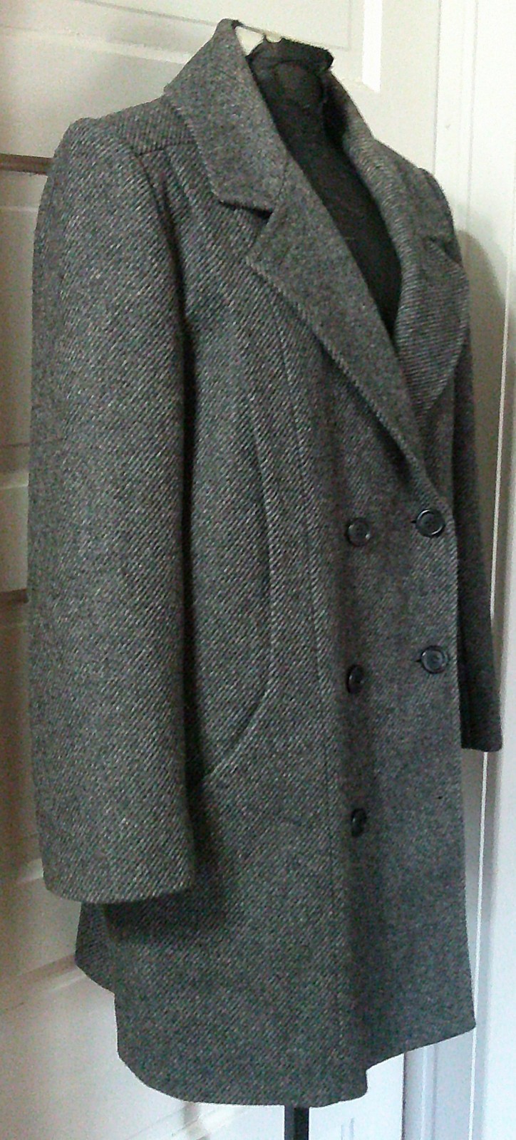 ALORNA Vintage 80’s WOOL Blend Button Up Warm Coat USA Union Made XL