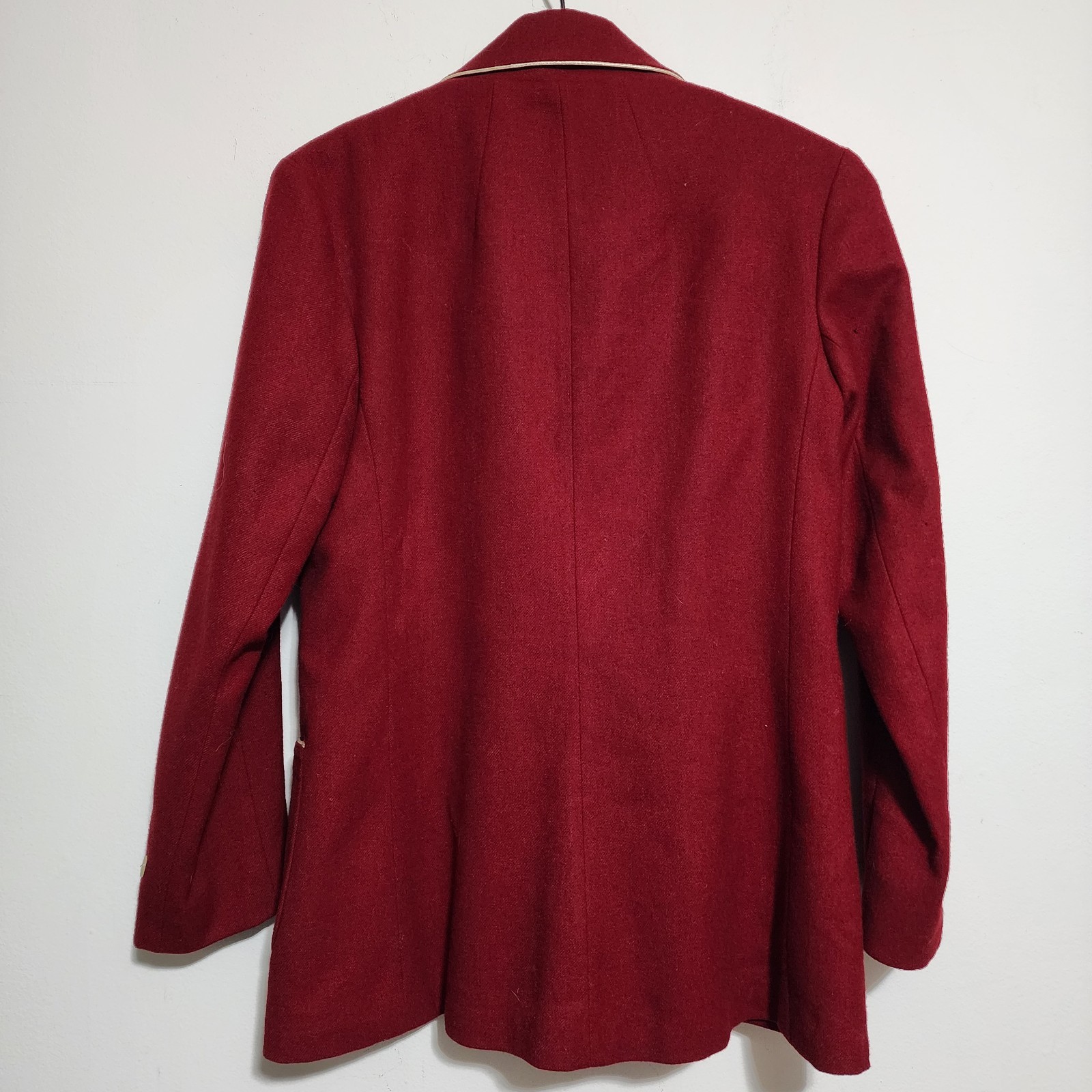 Vintage 70s Russell Sage College Wool Blazer Jacket Womens 10 R Piped Trim 1979