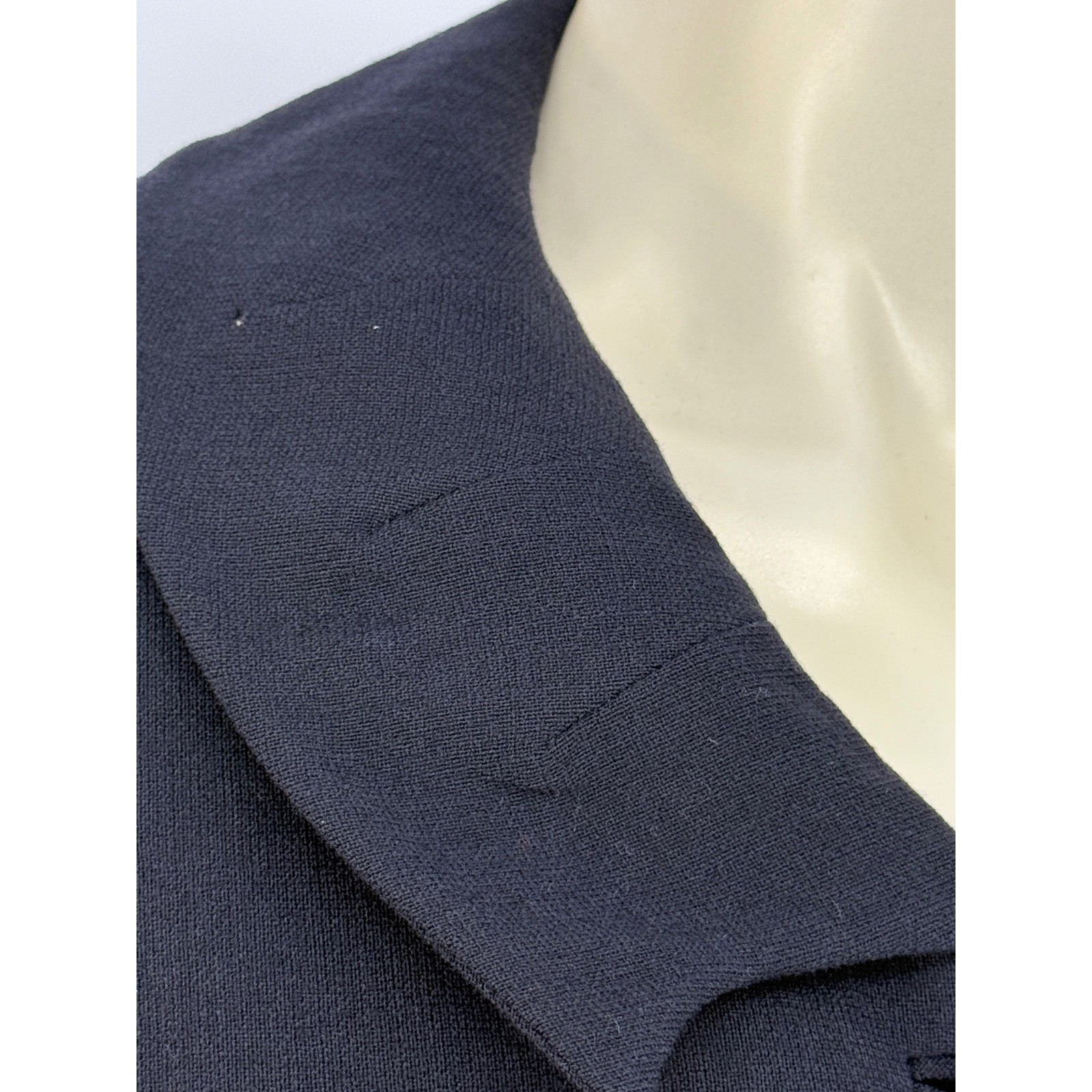 Authentic 1940s McDale Knit Black Tailored Blazer Covered Buttons Pointed Cuffs