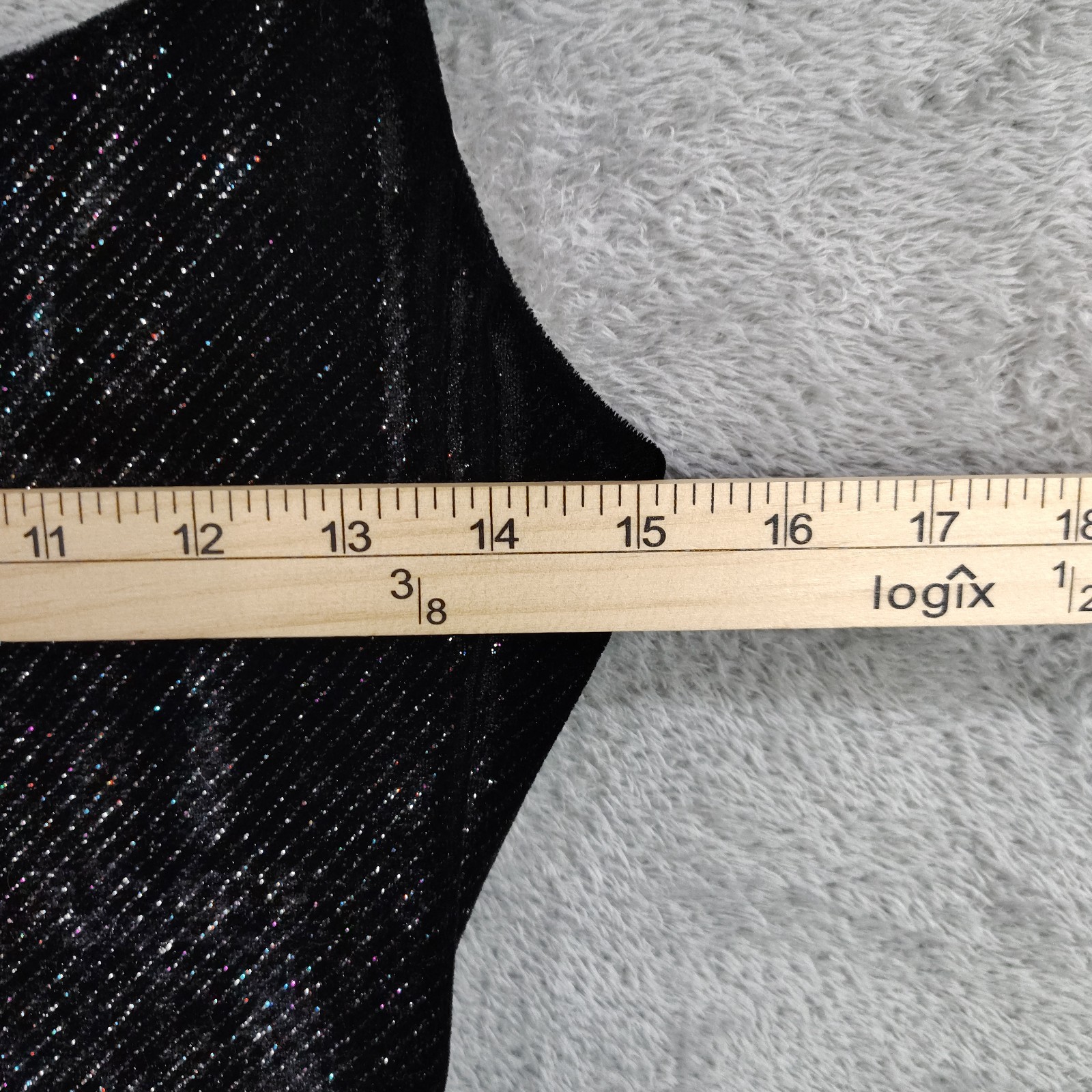 Vintage 90s Dress 3/4 Asymmetric Y2K Black Glitter Velvet Grunge Whimsigoth Mini