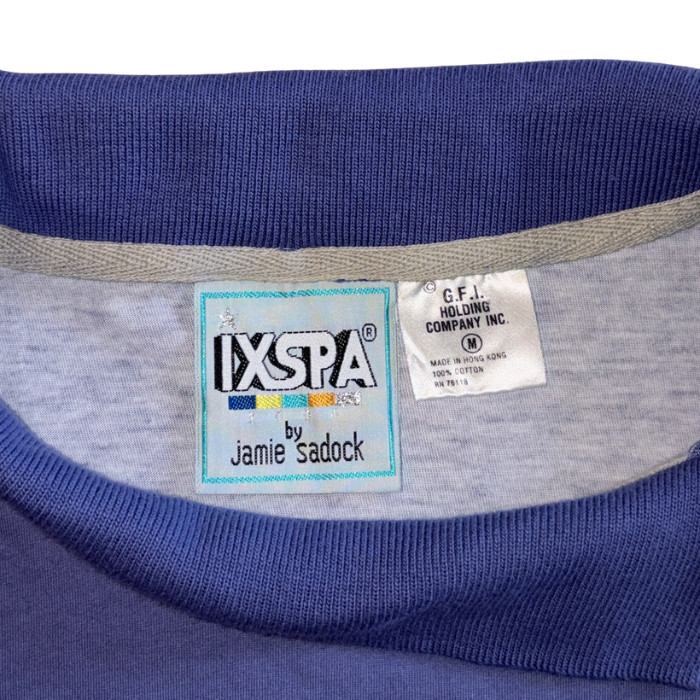 Vintage IXSPA Jamie Sadock 100% Cotton Geometric Color Block Abstract Top 80s