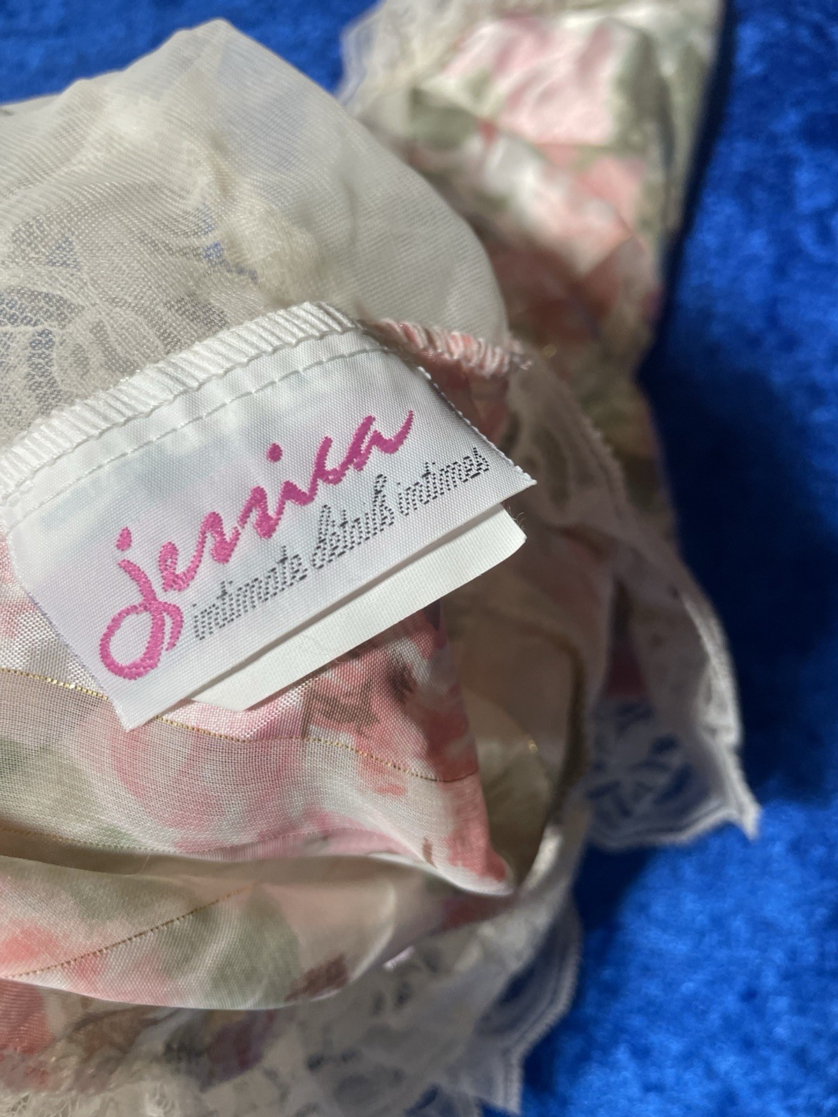 Vintage Jessica Intimates Lingerie Set Frilly Lace Camisole Panties Mesh Sissy